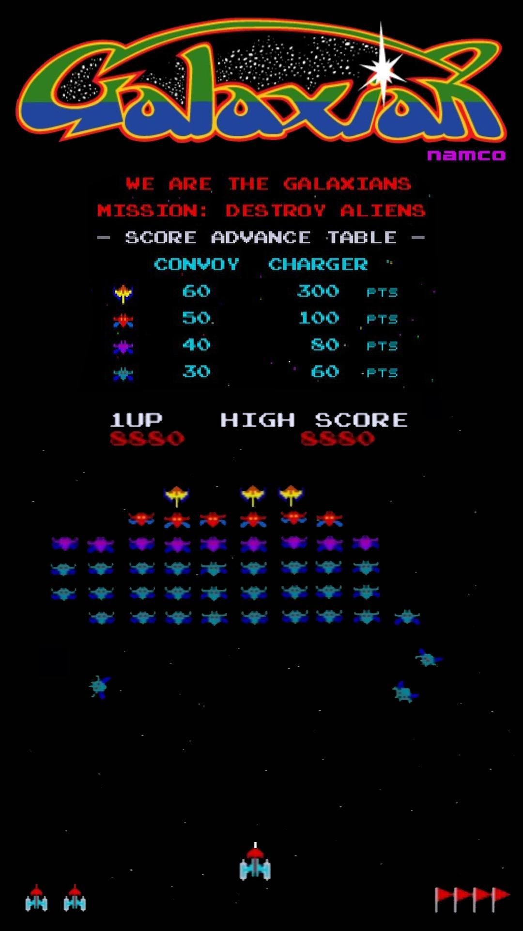 1080x1920 Arcade Classic - Galaxian Download at: http://www.myfavwallpaper.com
