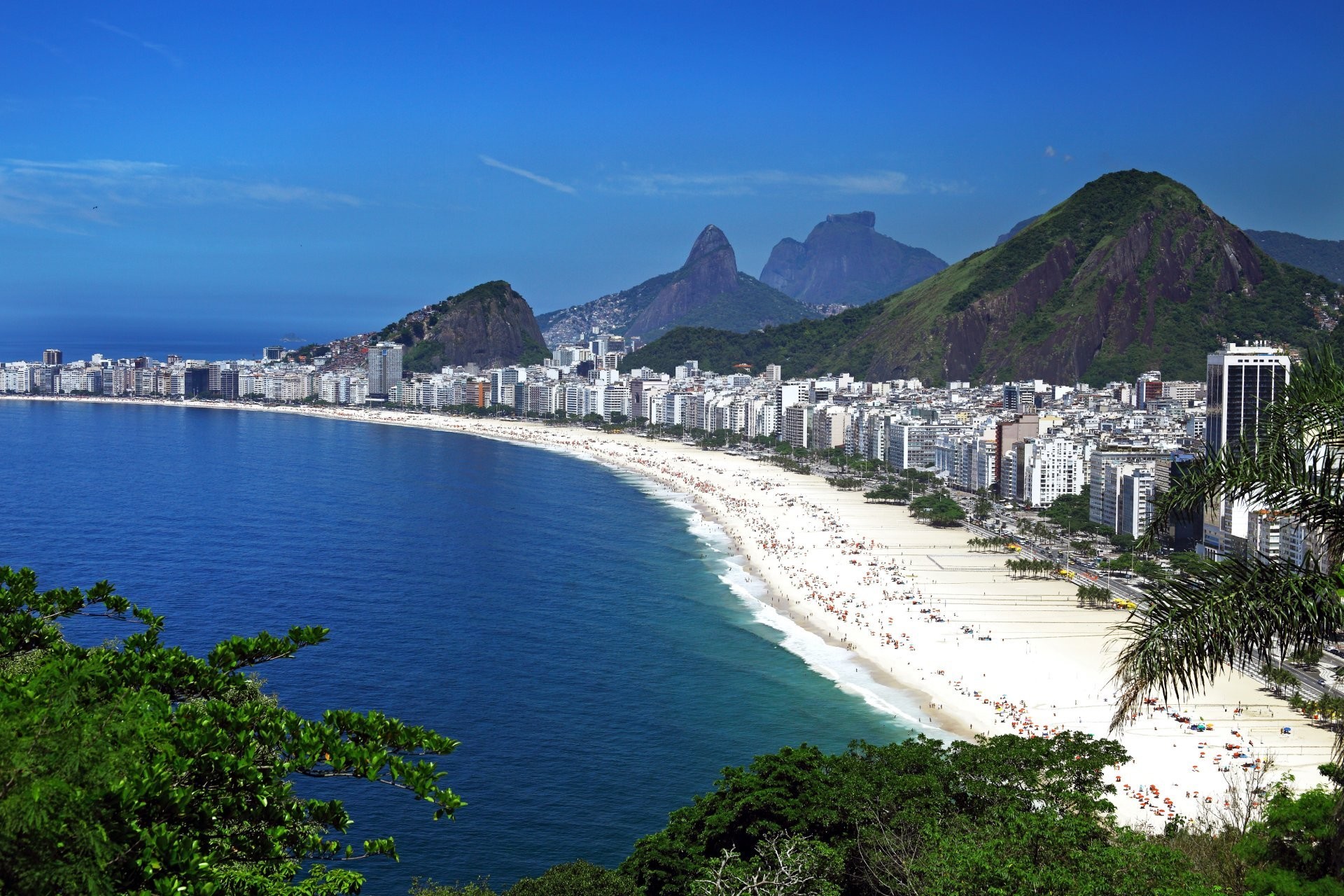 1920x1280 brazil rio de janeiro rio de janeiro beach sea house coast mountain sky  blue panorama top