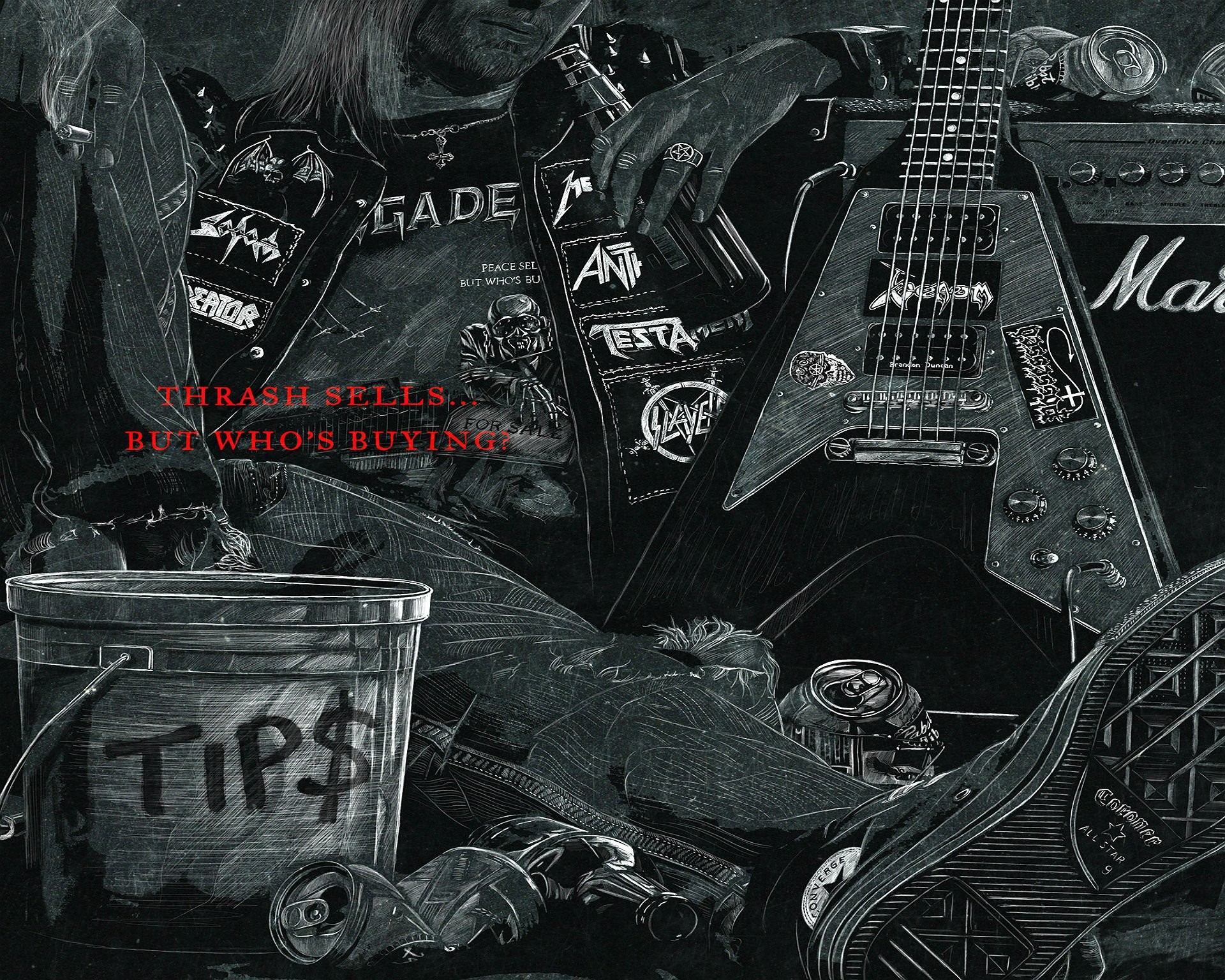 1920x1536 black amazing, death,hd abstract wallpapers, background, heavy, evil,  poster, guitar, art, metal, wallpaper, dark,thrash Wallpaper HD