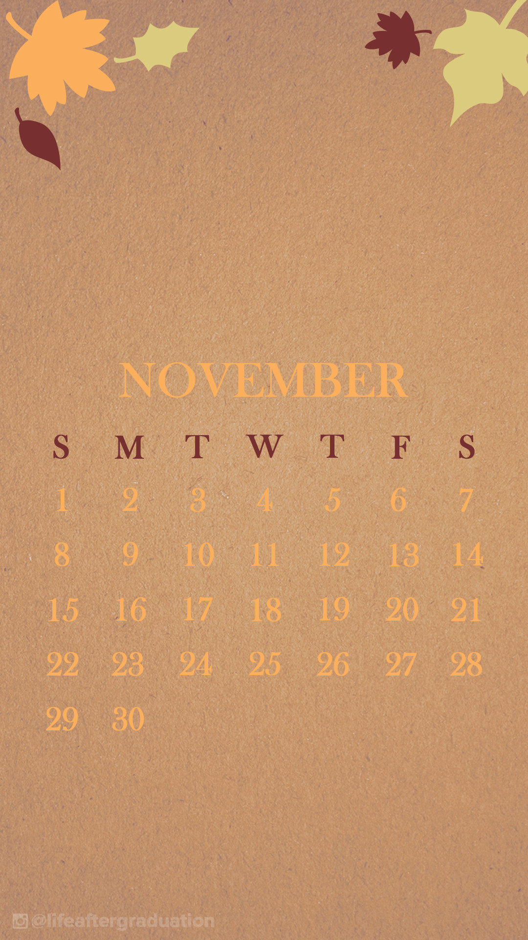 1080x1920 november wallpaper. via pinterest Â· Nov_WallpaperCalendar_2_M