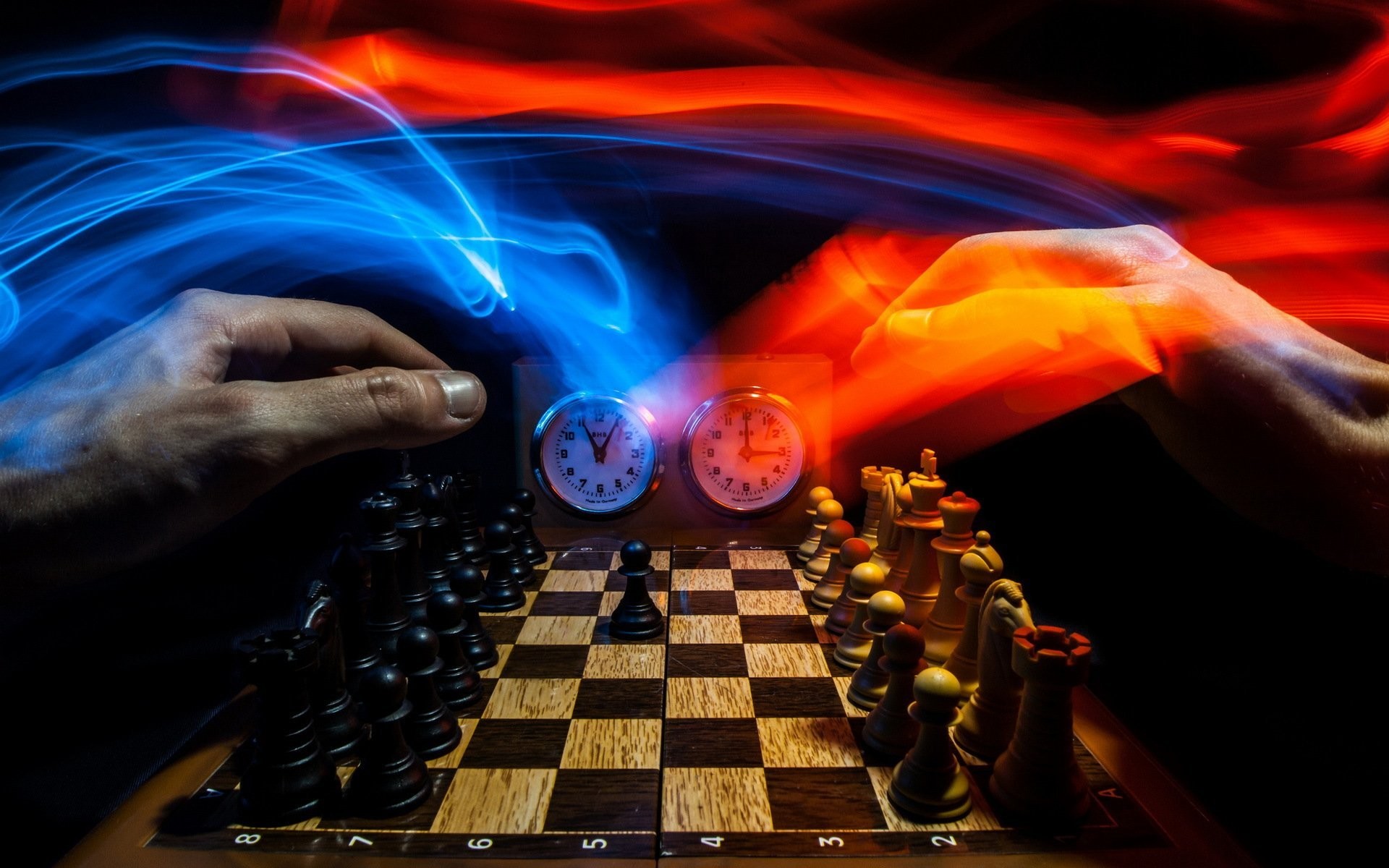 1920x1200 chess hands sports background