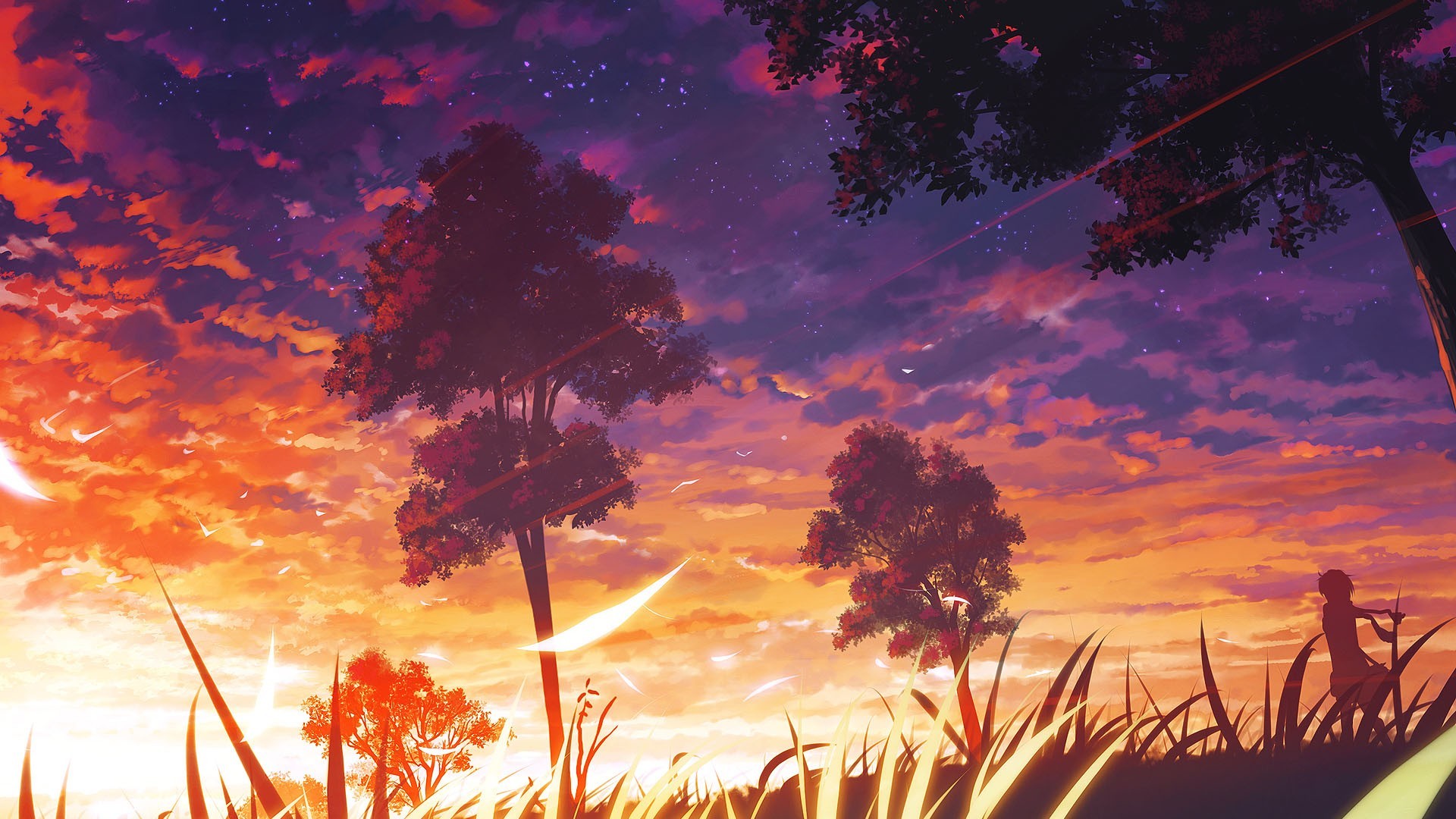 1920x1080 Beautiful Anime Scenery Wallpaper