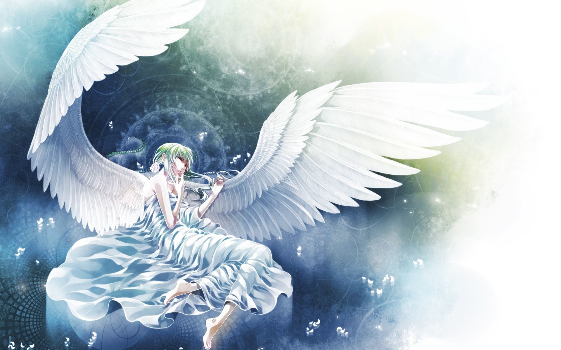 1920x1200 Anime Angel White Full HD Wallpaper