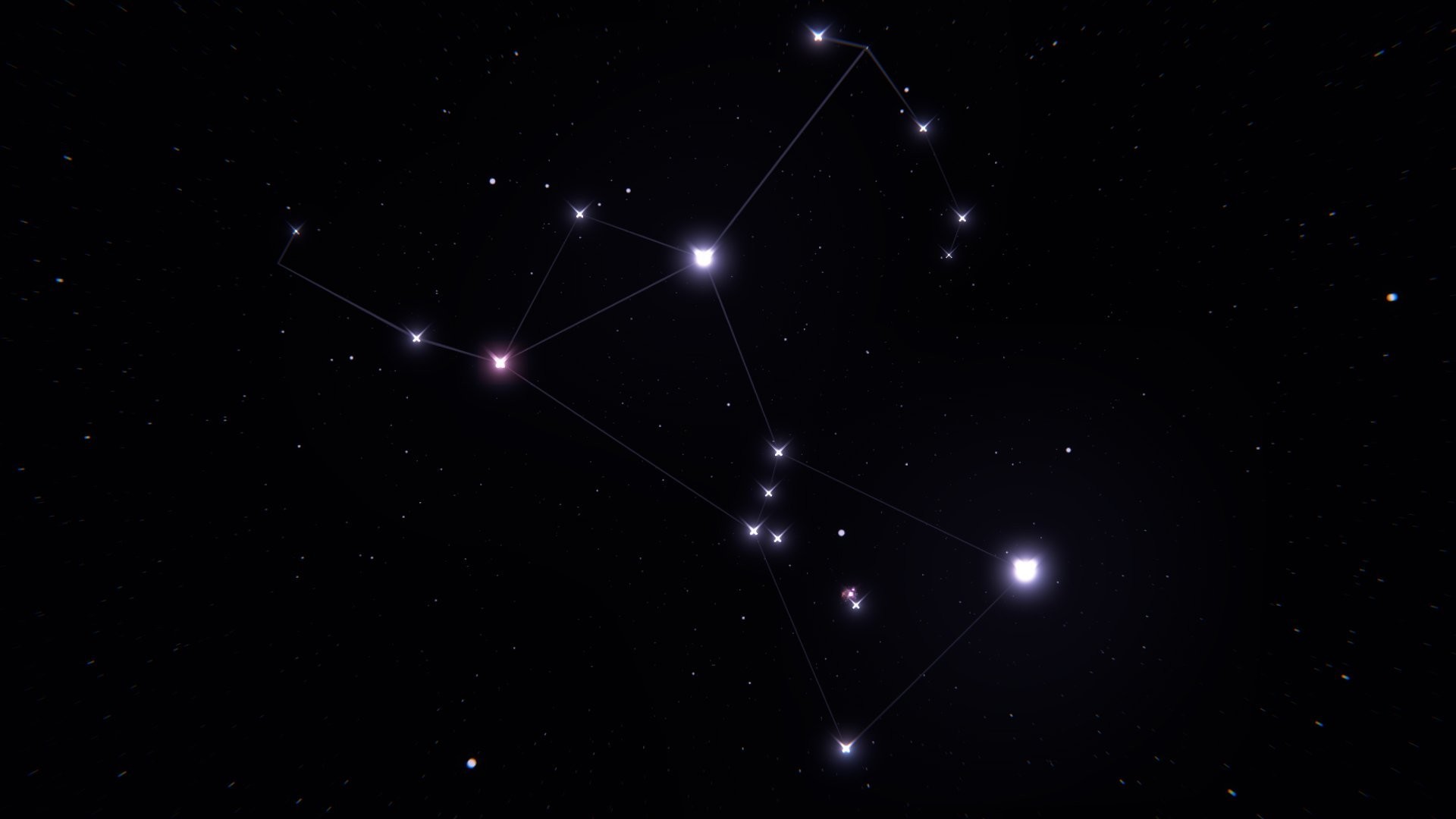 1920x1080 orion constellation star space