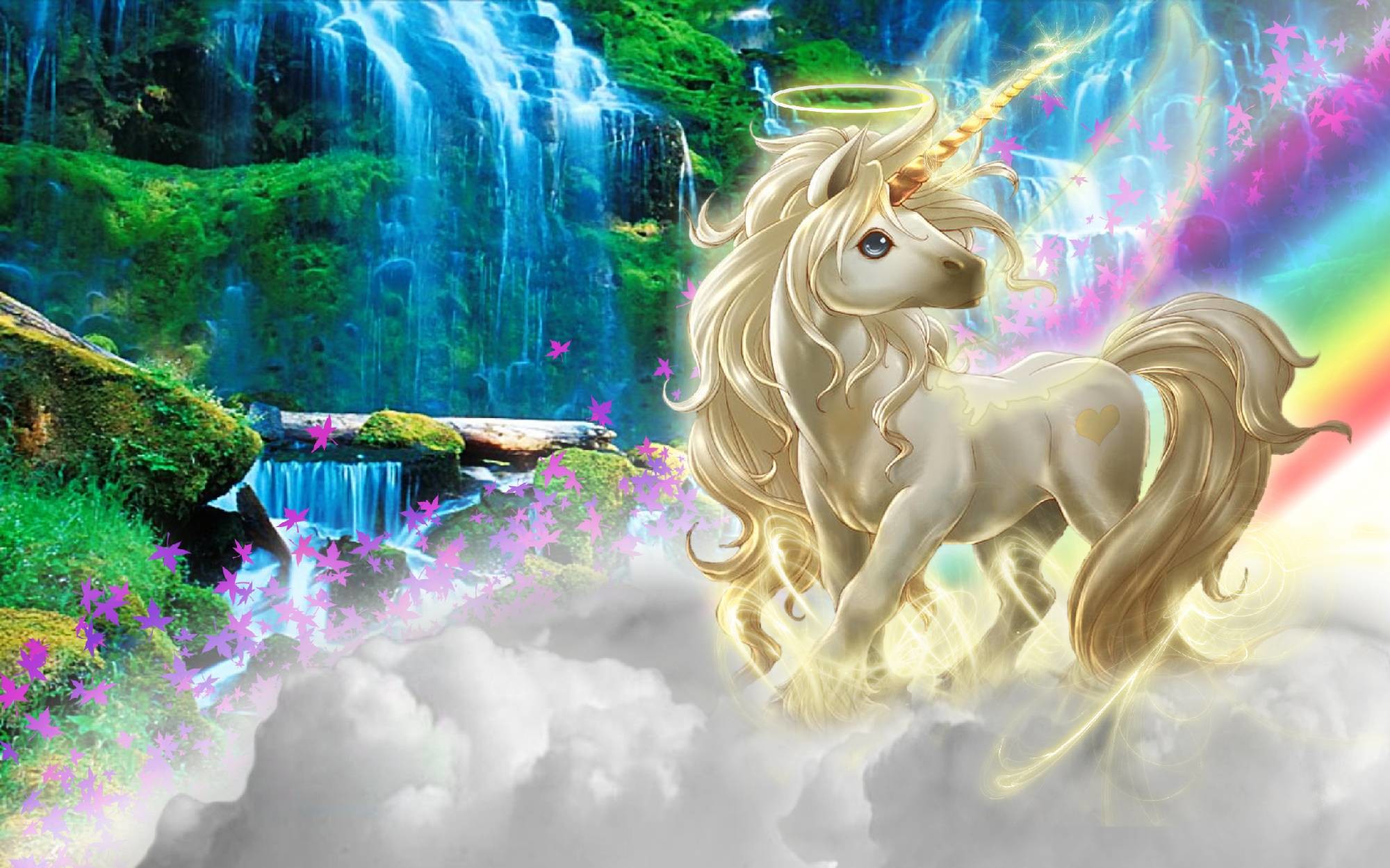 2000x1250 Wallpapers For > Pegasus And Unicorn Wallpaper