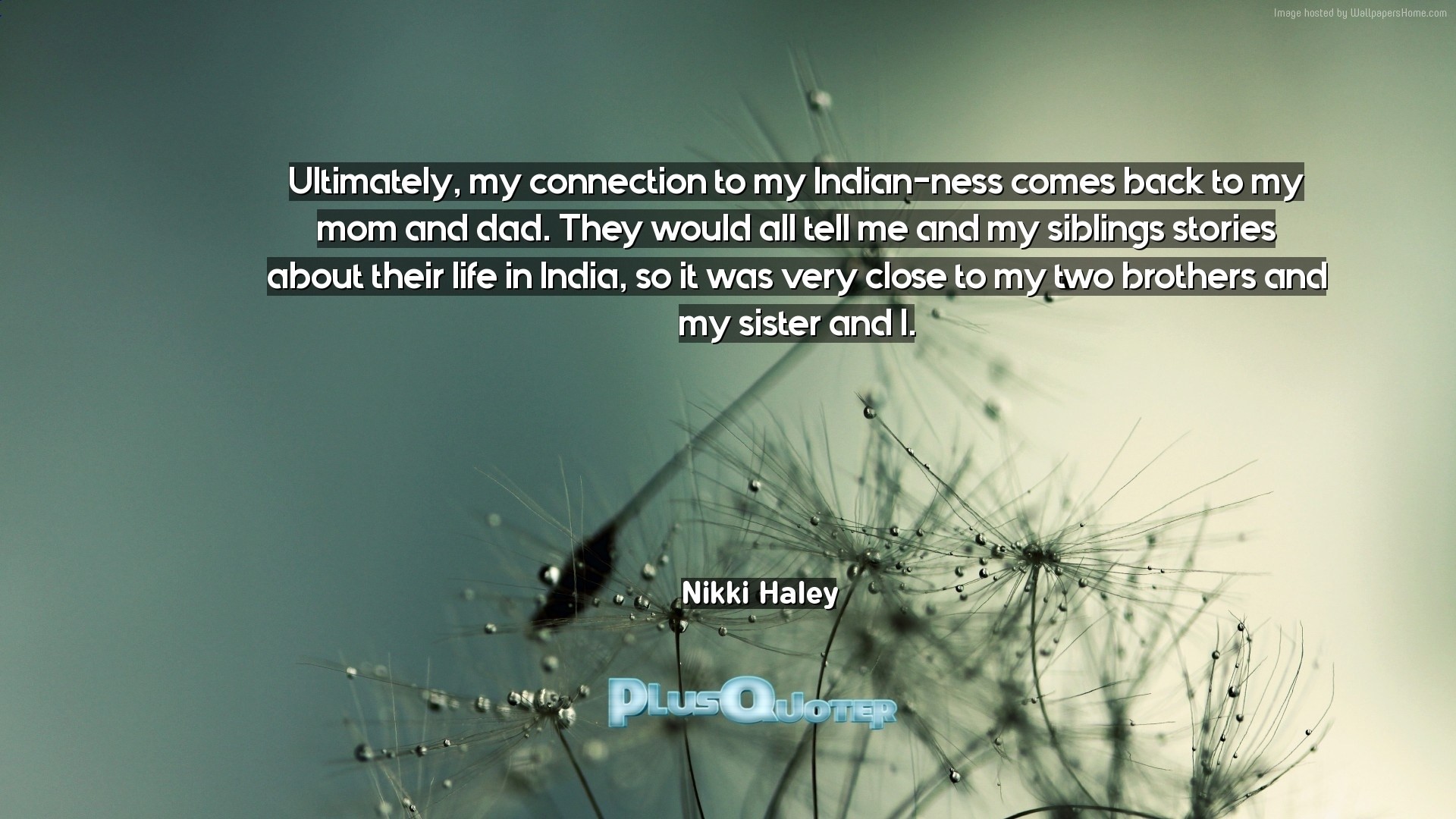 1920x1080 Download Wallpaper with inspirational Quotes- "Ultimately, my connection to  my Indian-ness