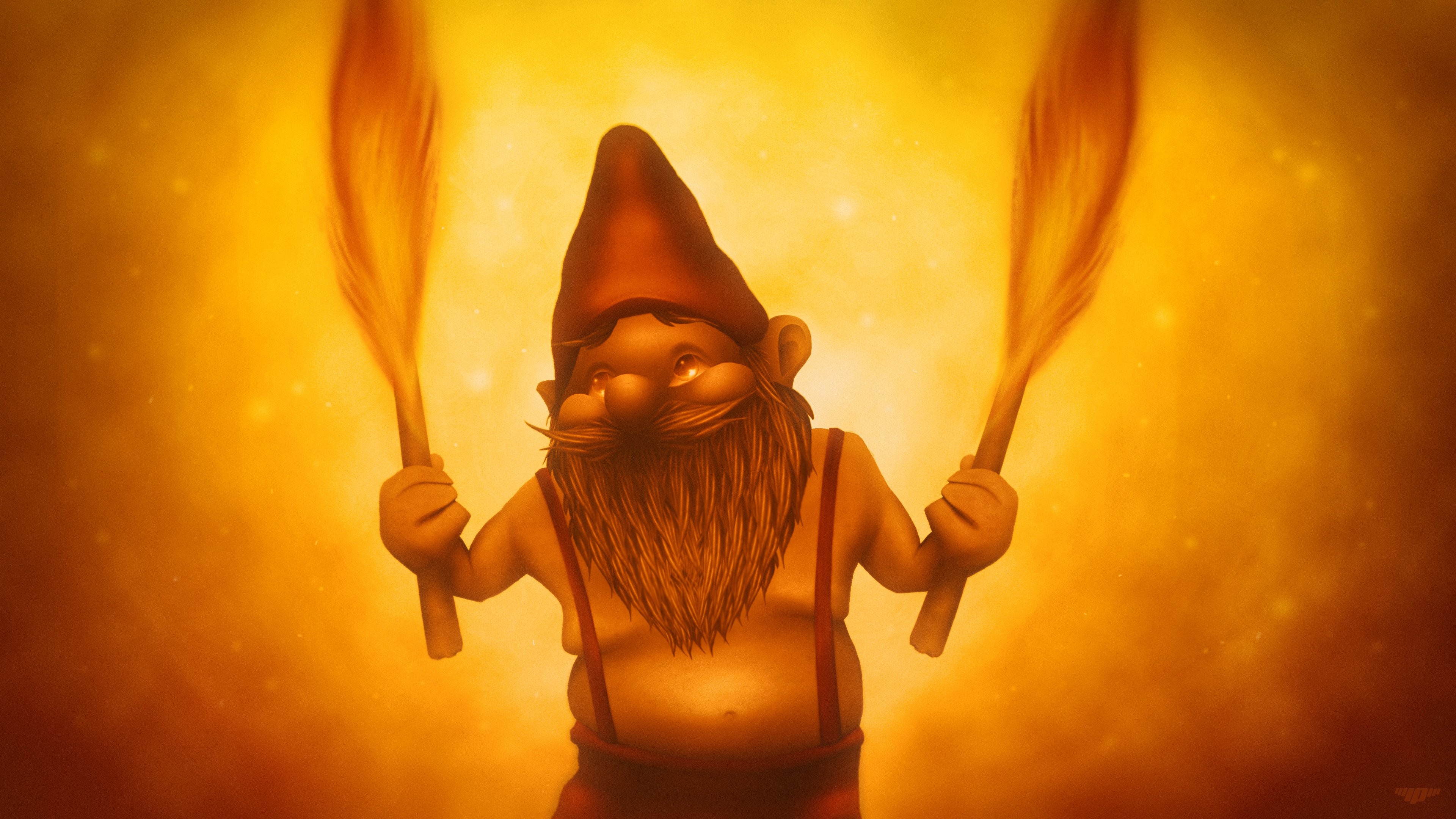 3840x2160 ... Fire gnome gnome download free wallpaper fire on fire hell mac pc  wallpaper ...