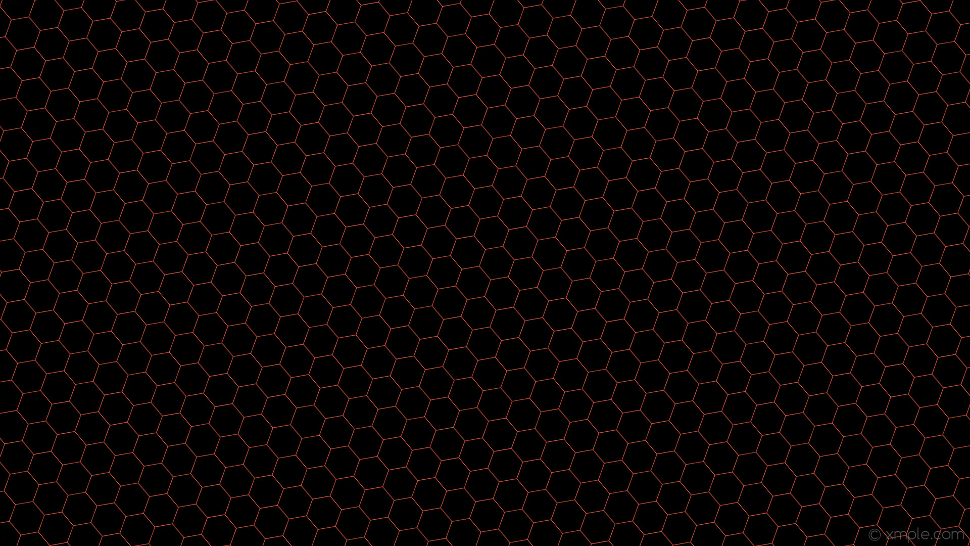 1920x1080 wallpaper beehive black honeycomb orange hexagon tomato #000000 #ff6347  diagonal 40Â° 1px 61px