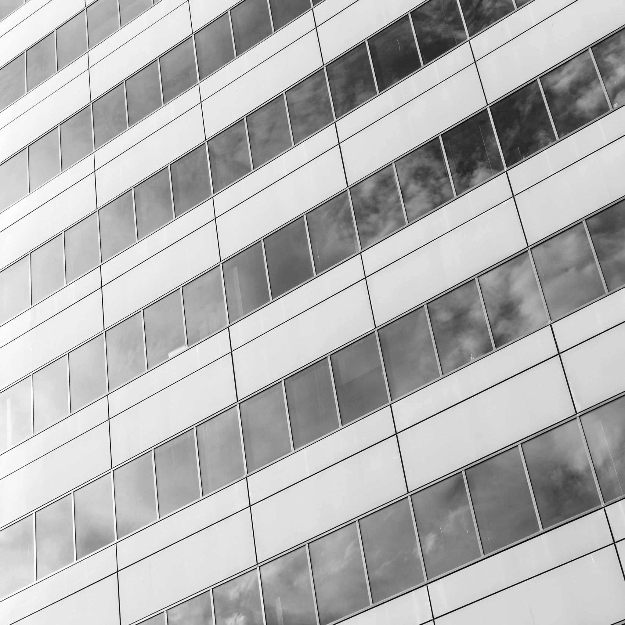 2048x2048 charles henry - bw office building facade ipad wallpaper