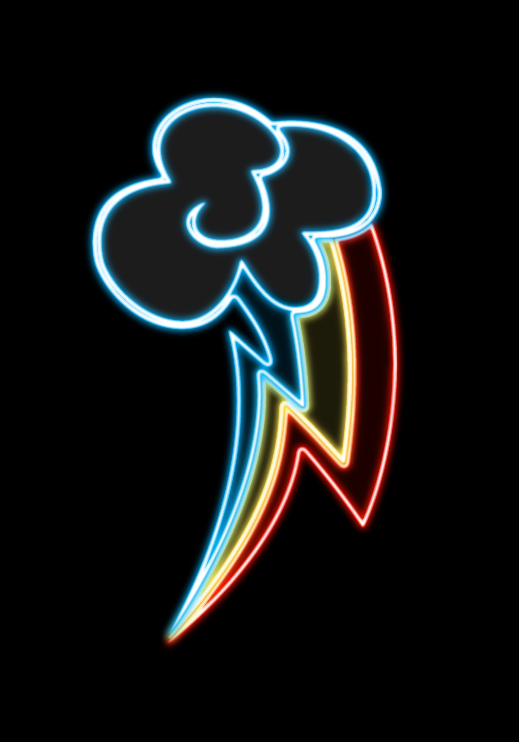 1750x2500 ... Rainbow Dash Neon Cutie Mark by Thunder-Note