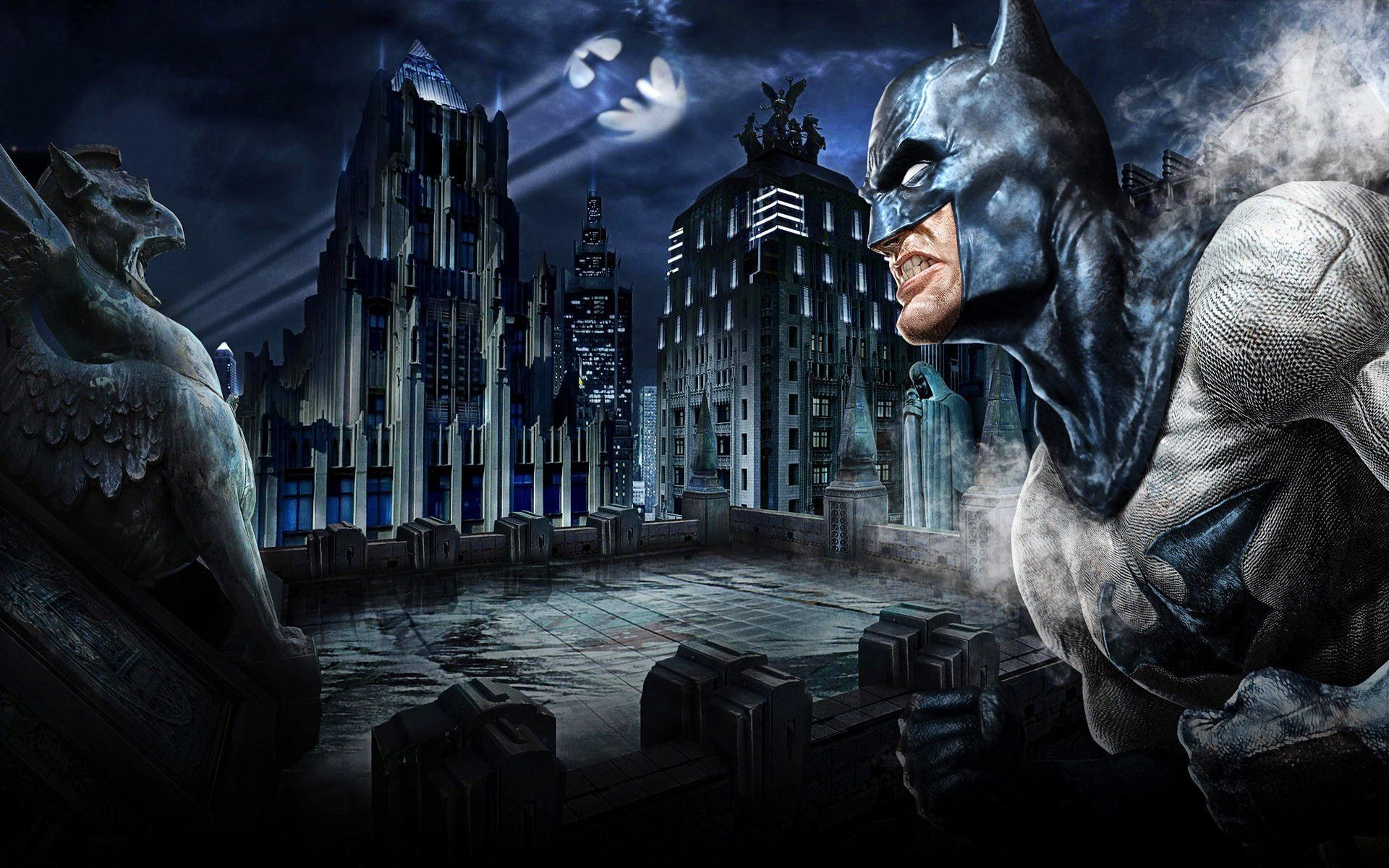 1920x1200 Batman Gotham City Background Wallpaper 26969 Hi-Resolution | Best .