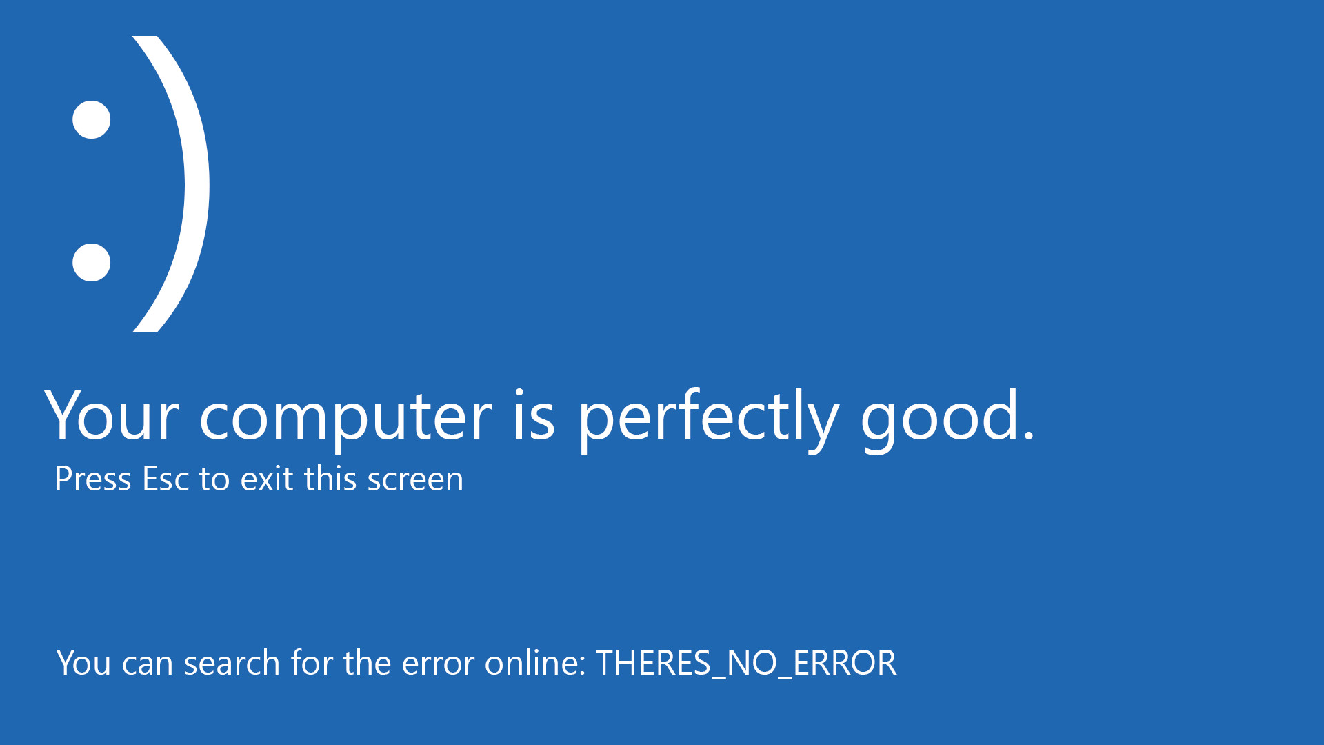 1920x1080 Wish all BSOD to be like this (thanks to all redditors that helped to see  what's the color :D) ...