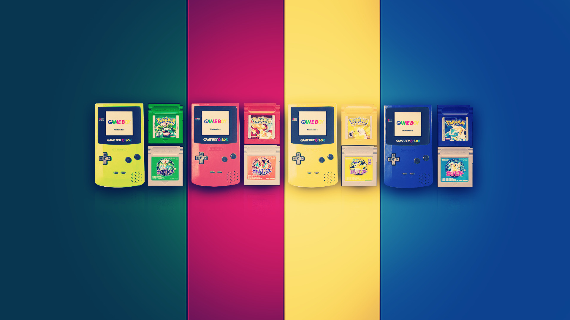 1920x1080 GameBoy, Colorful, Pokemon First Generation, Charizard, Blastoise, Pikachu, Venusaur  Wallpapers HD / Desktop and Mobile Backgrounds