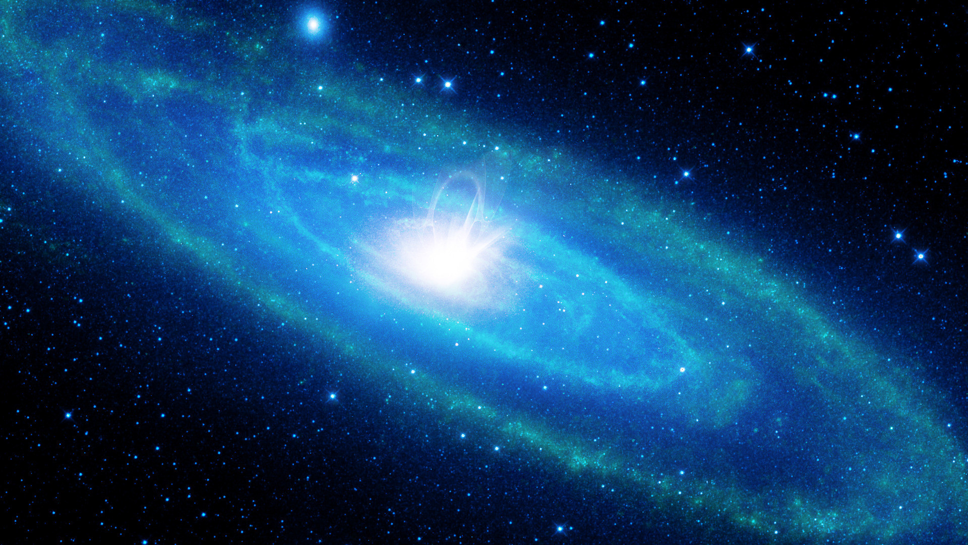 1920x1080 Cool Blue Galaxy Â· Earth From Space Picture HD Wallpaper