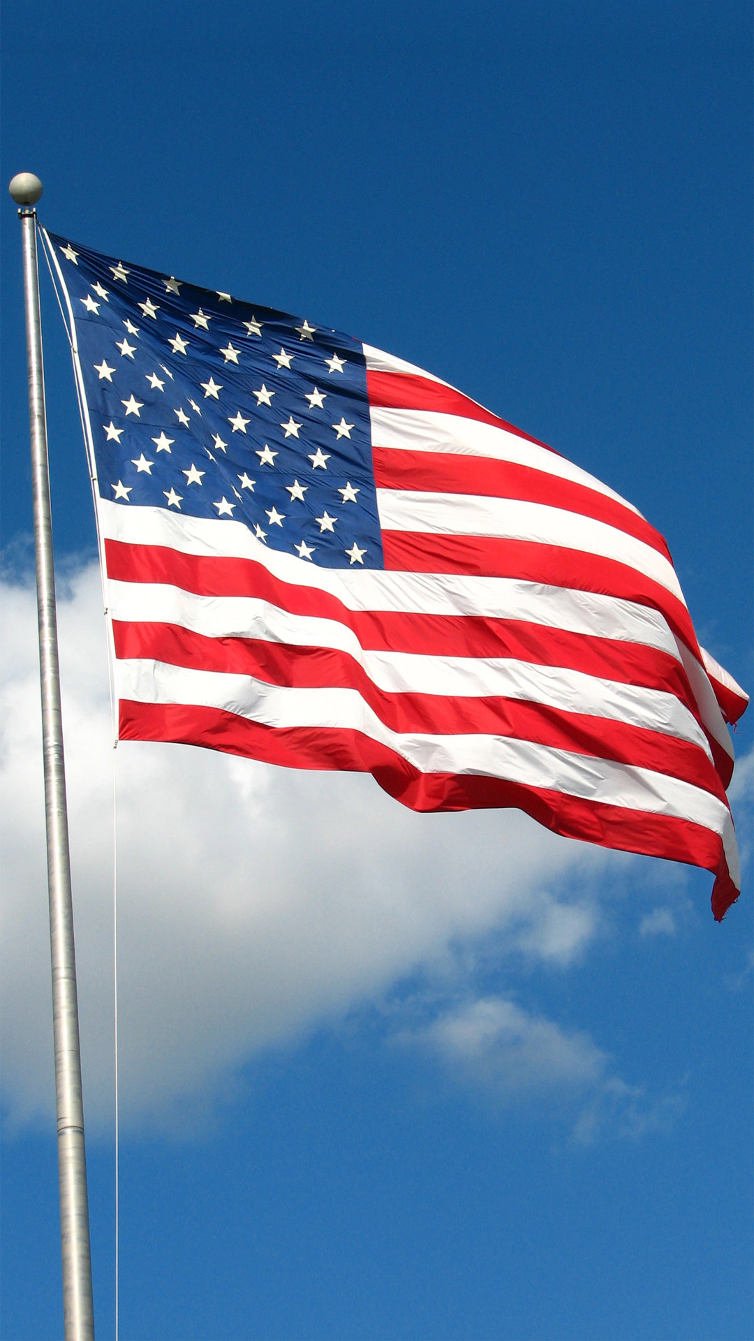 1080x1920 USA American Flag Sky Android Wallpaper ...