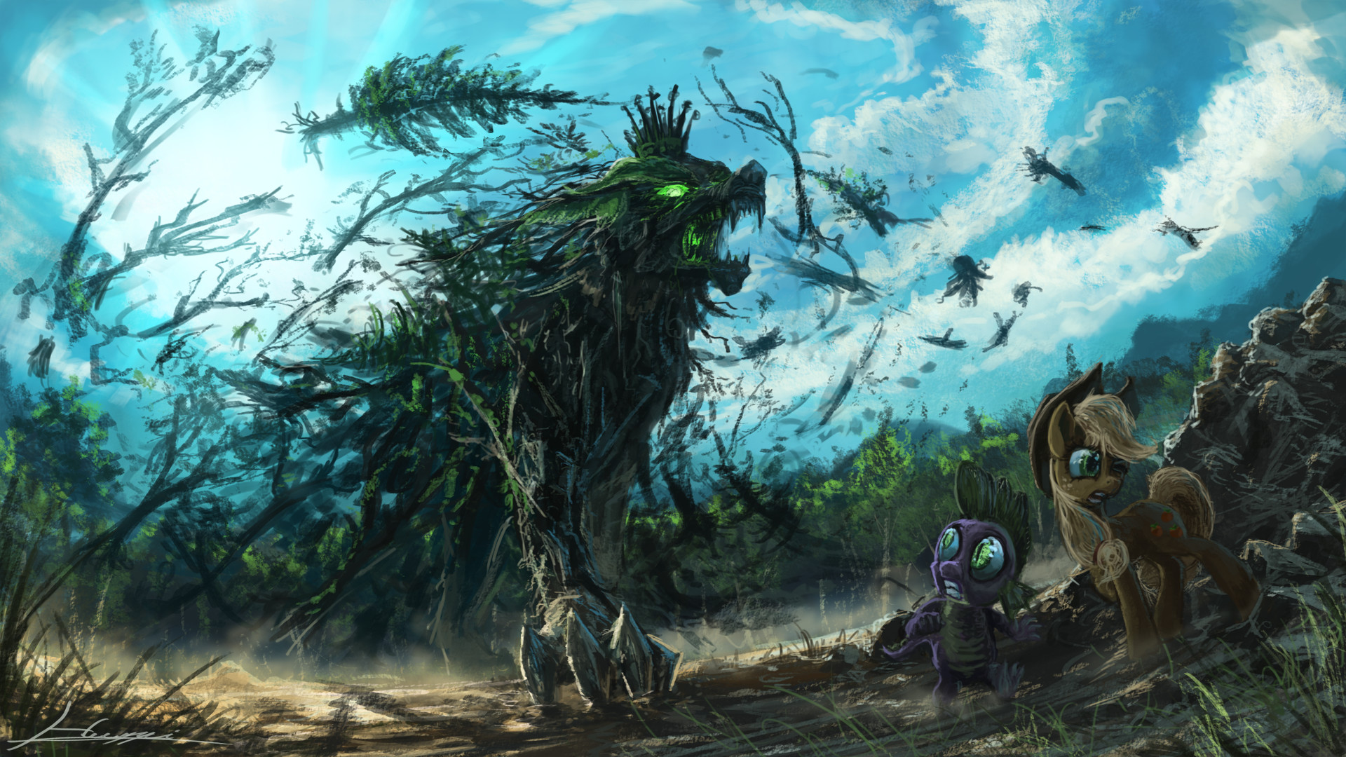 1920x1080 MLP - King of the Forest by Huussii