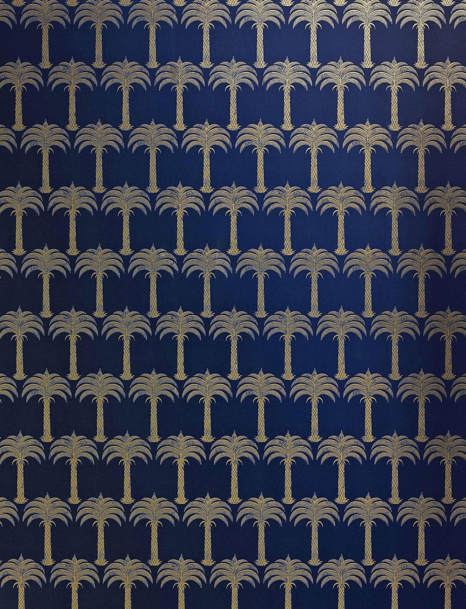 1500x1959 Barneby Gates Marrakech Palm Midnight Blue Wallpaper main image