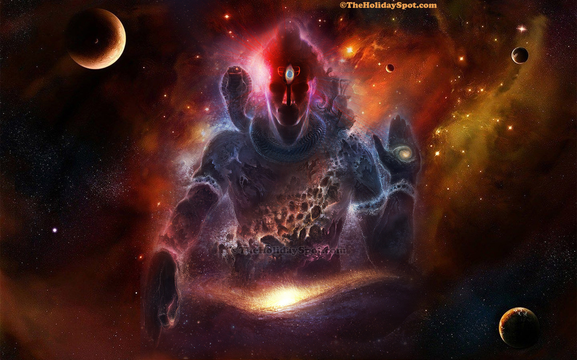 1920x1200 High definition wallpaper of Shiva The Lord of Destruction.