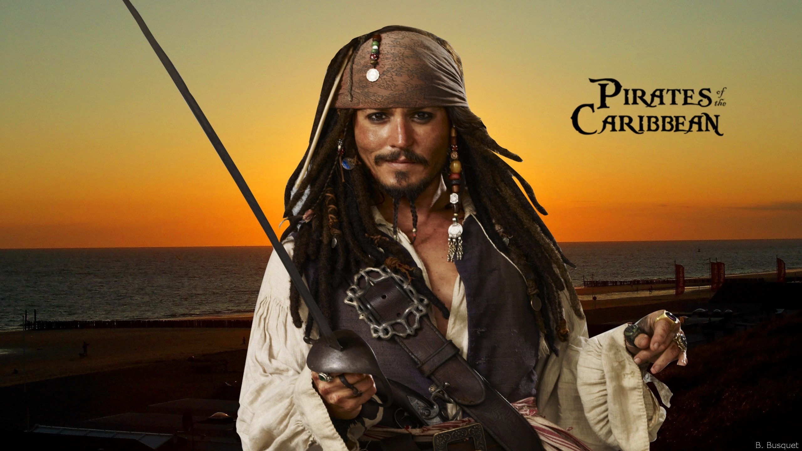 2560x1440 Pirates of the Caribbean wallpaper Jack Sparrow