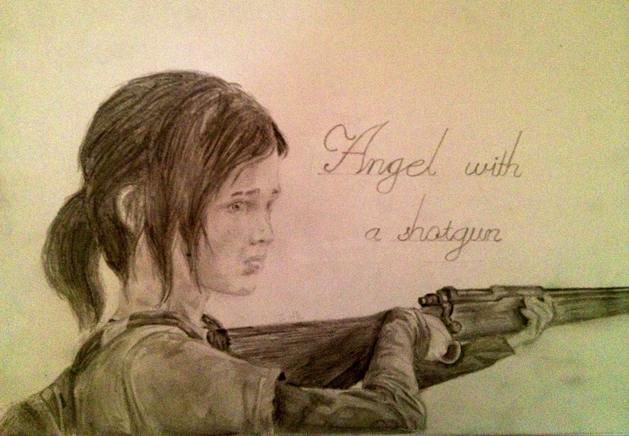 2048x1421 ... The Last Of Us- Ellie, an angel with a shotgun by zakValkyrie