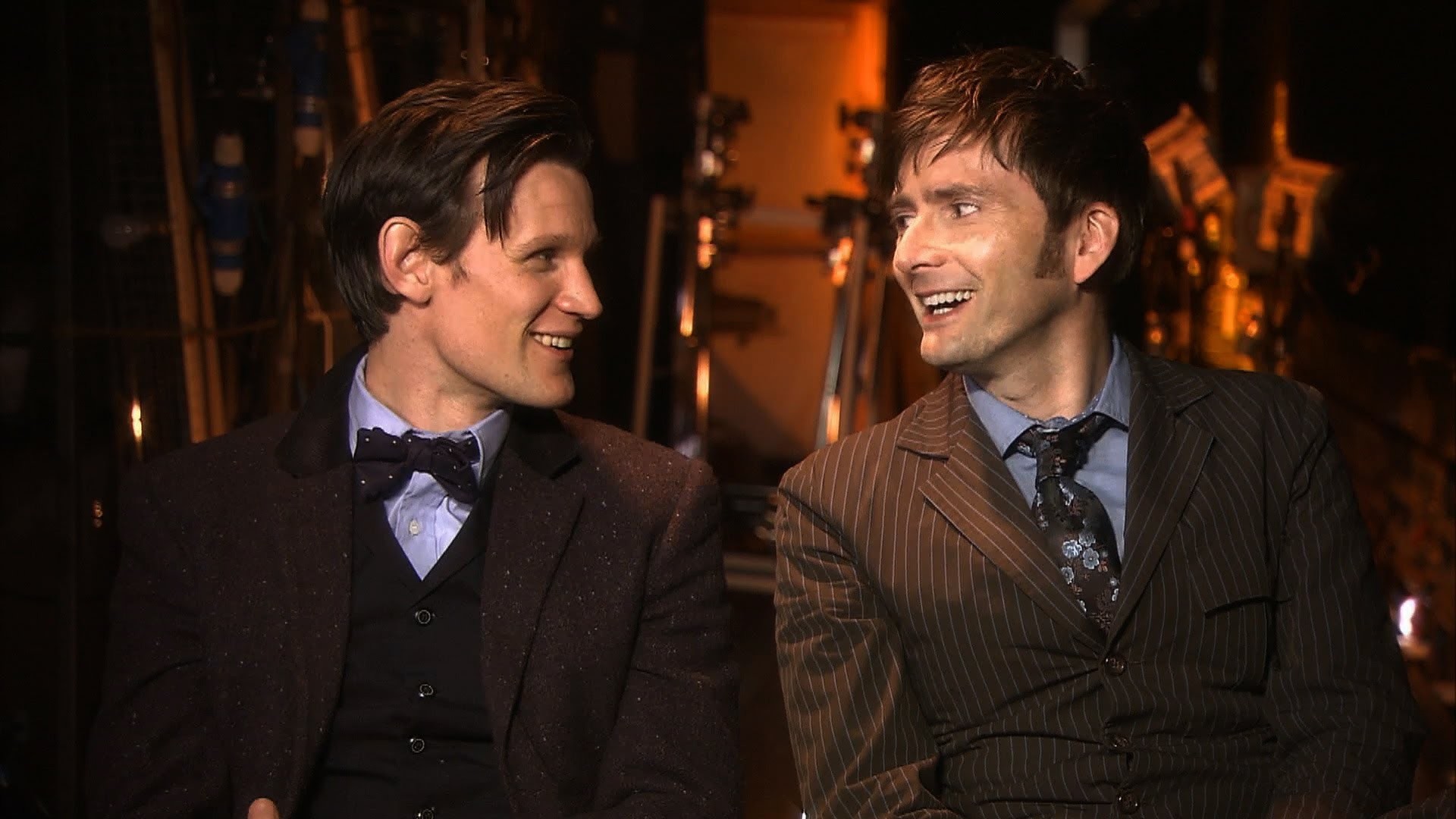 1920x1080 Matt Smith and David Tennant Behind the Scenes of the Doctor Who 50th  Anniversary Special - BBC - YouTube