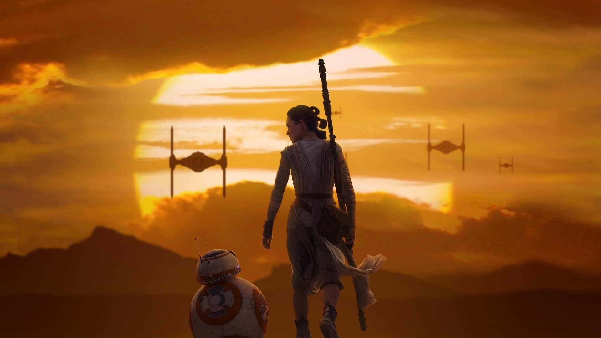 1920x1080  Rey & BB 8 Star Wars The Force Awakens Wallpapers