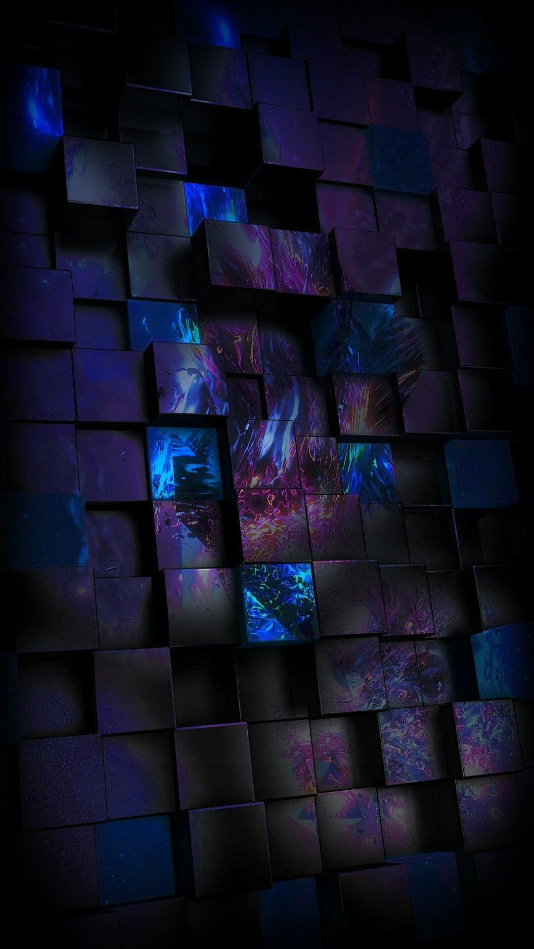 1080x1920 Glowing Abstract Squares Wallpaper