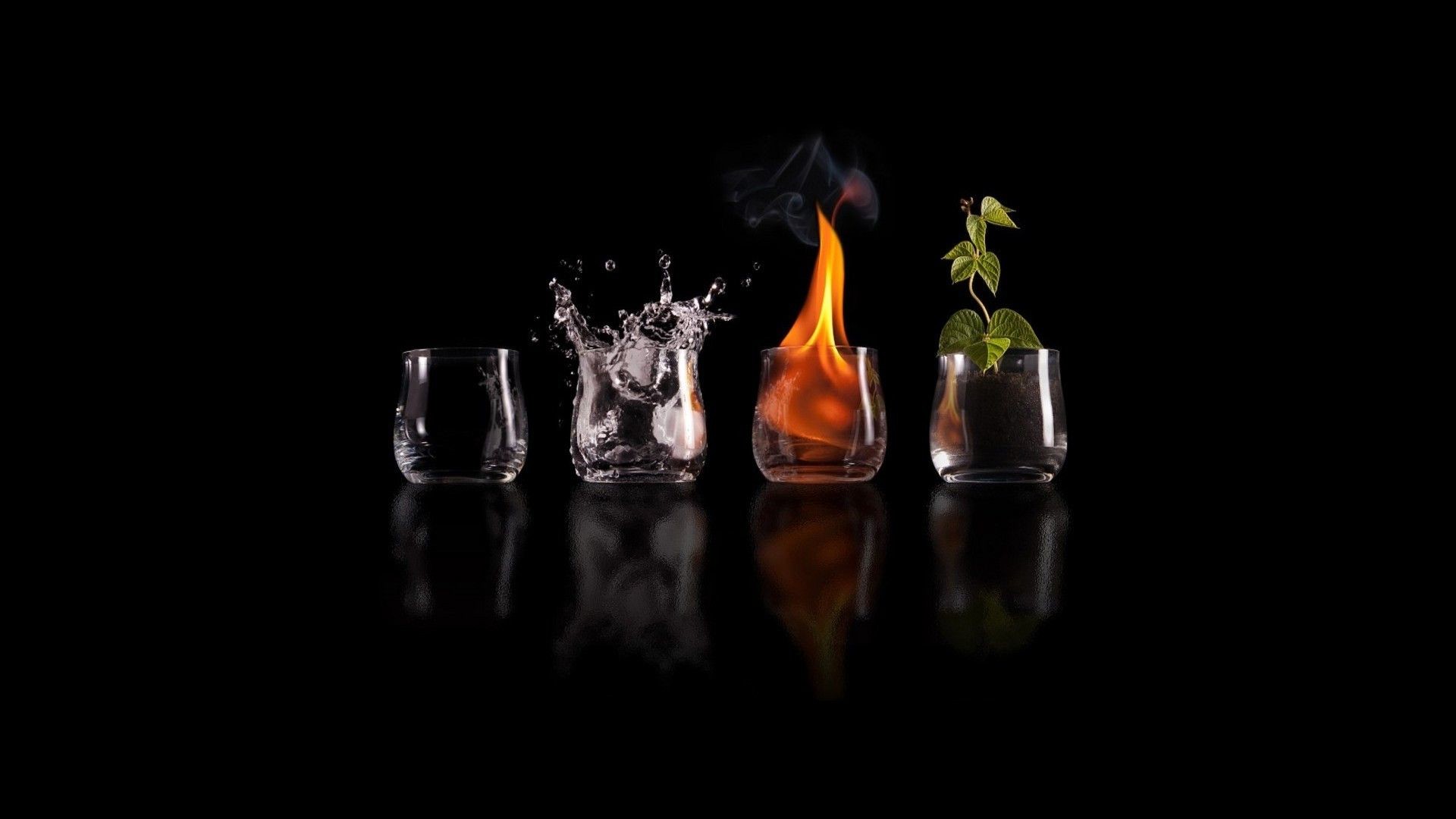1920x1080 Four elements in glasses Wallpaper #