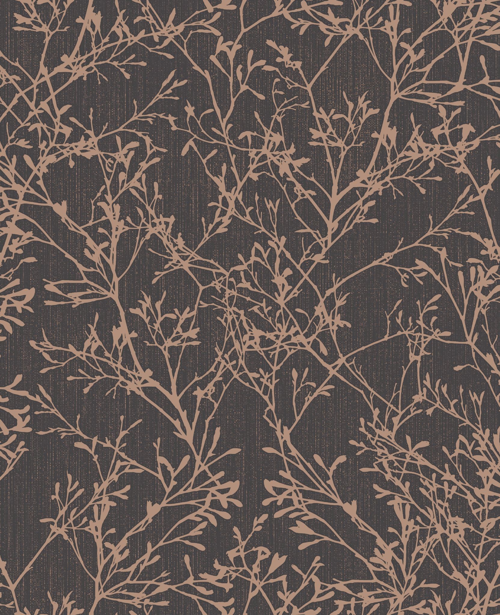 1664x2048 Fine Decor Tranquillity Tree Black/Copper FD41714 Wallpaper