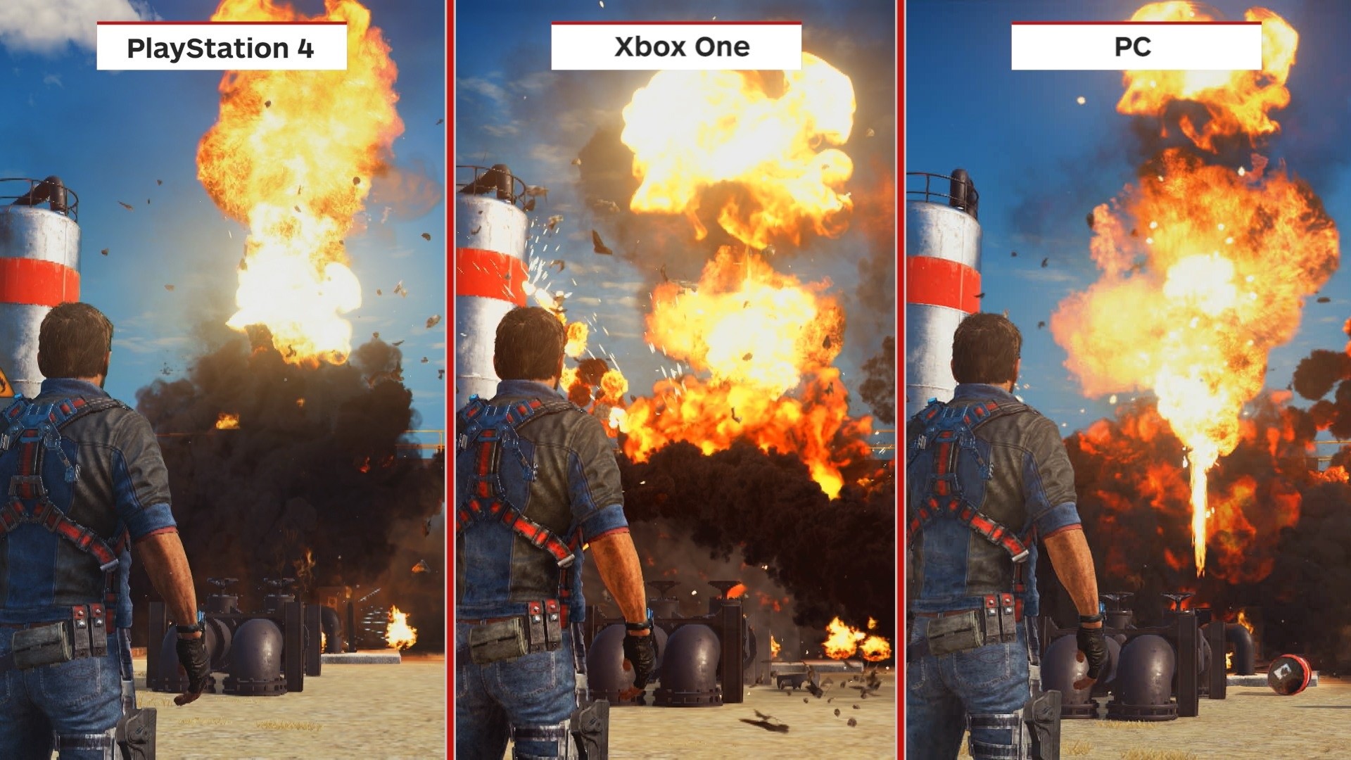 1920x1080 Just Cause 3: Grafikvergleich PC vs. PS4 vs Xbox One (Video Just Cause 3 PC)