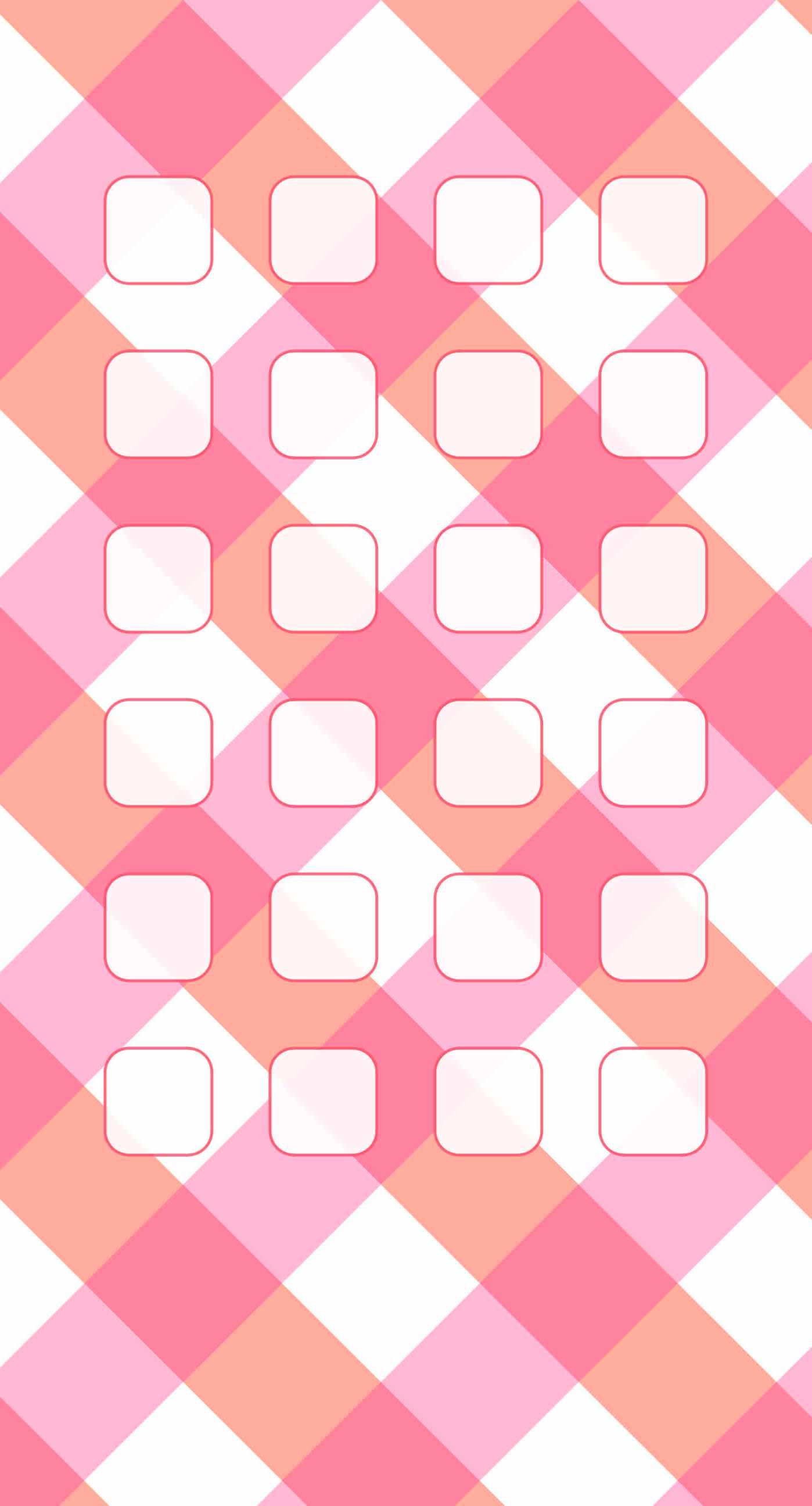 1398x2592 Check pink white shelf pattern for girls iPhone6s Plus / iPhone6 Plus  Wallpaper
