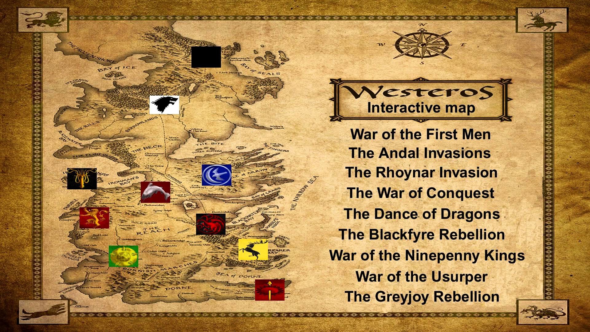 1920x1080 Westeros Lore: Interactive Map