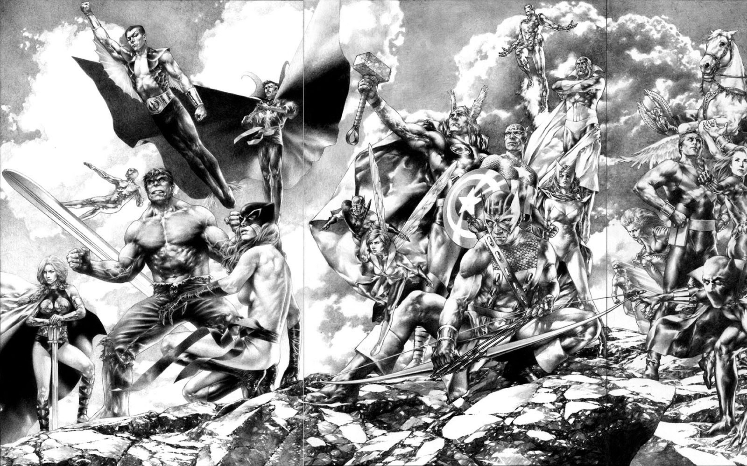 2560x1600 Download Wallpapers, Download  monochrome marvel jay anacleto .