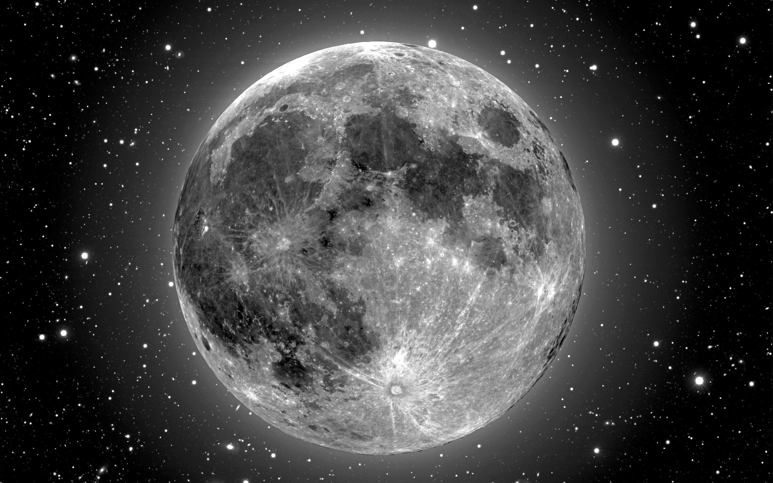 2560x1600 Earth - Moon Stars Space Wallpaper
