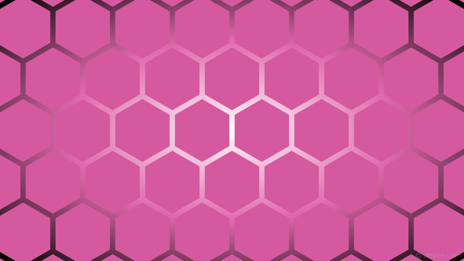 1920x1080 wallpaper hexagon glow gradient white black pink #d5599f #ffffff #df69ab 0Â°  22px
