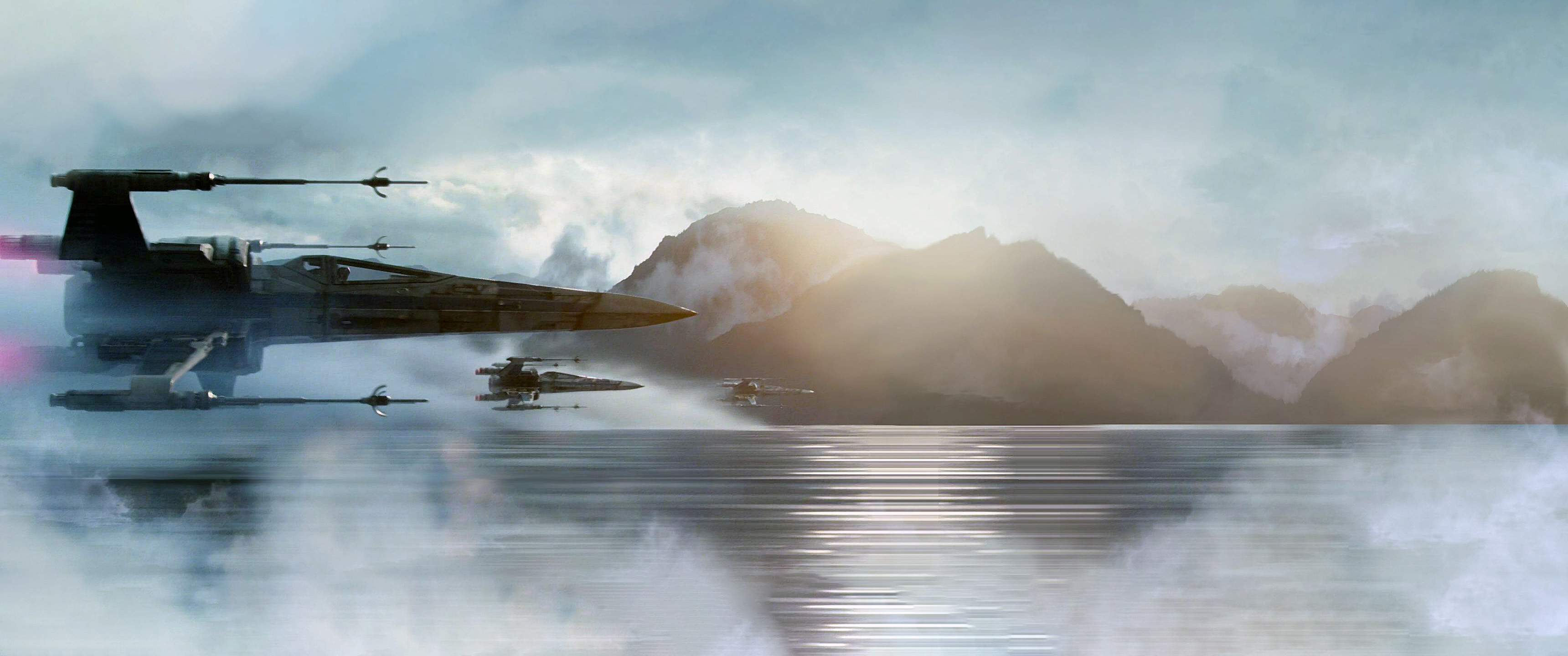 3440x1440 [] X-Wing from Star Wars: The Force Awakens