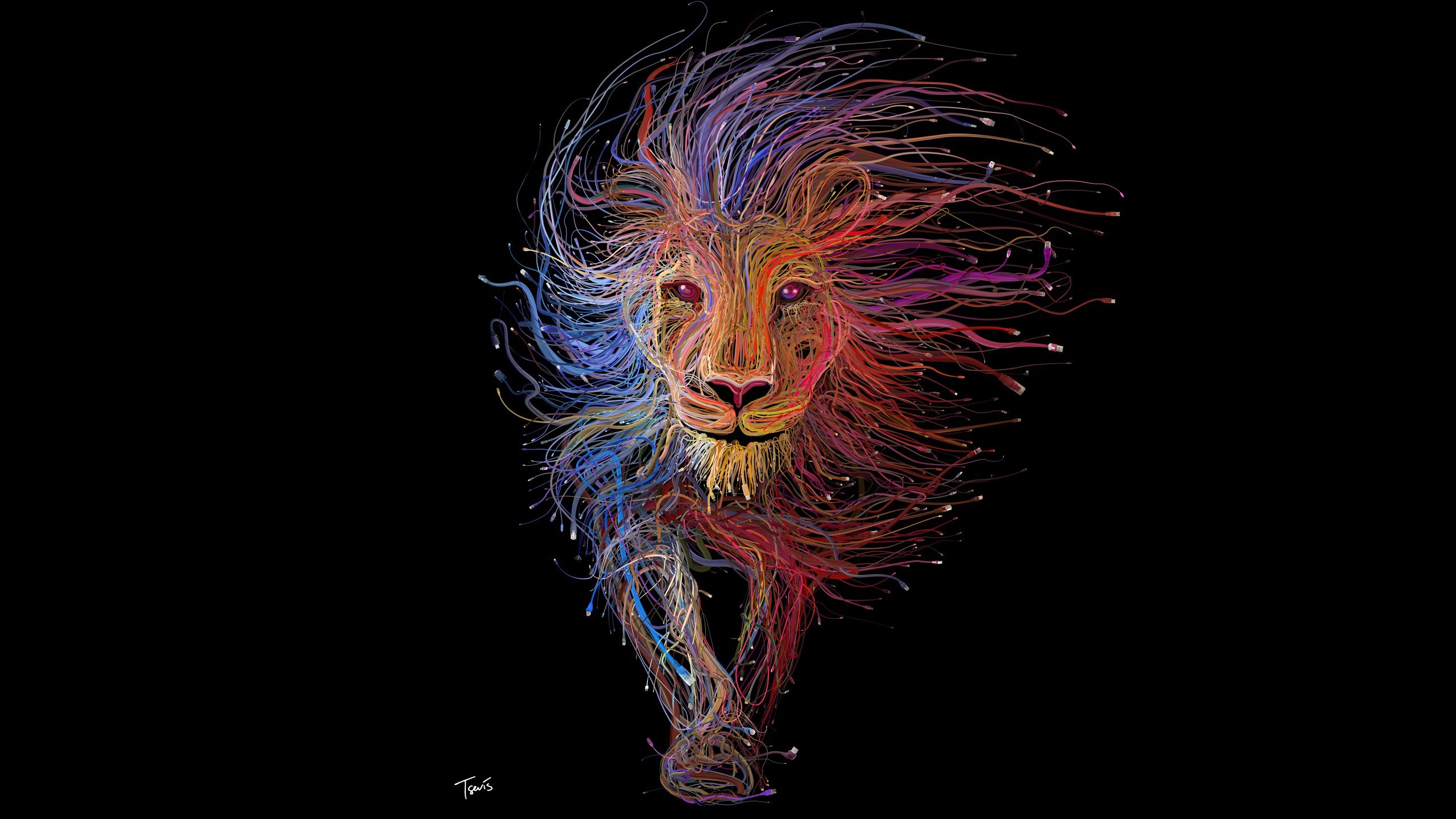 2560x1440 Abstract Lion Design Wallpaper. Iphone 4s Bezel Walldevil