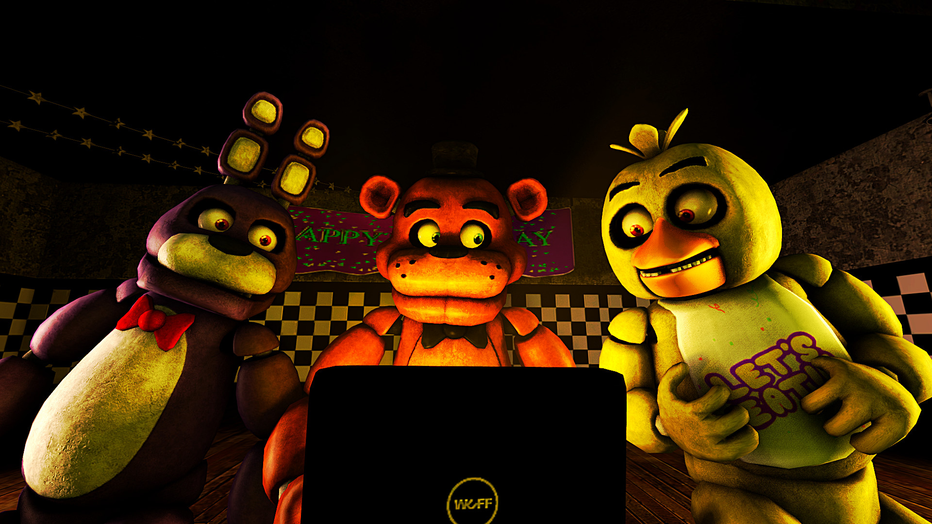 1920x1080 ... Looking at the Chica FNAF 4 teaser by Ionyen
