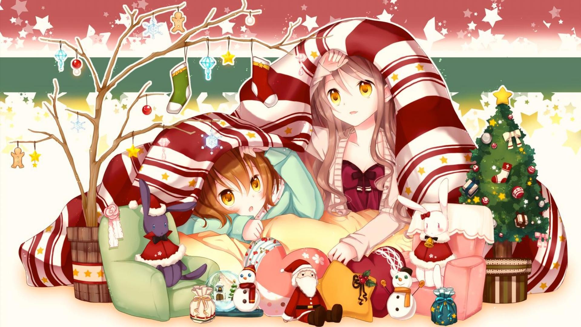 1920x1080 Anime Christmas Wallpapers Free download.