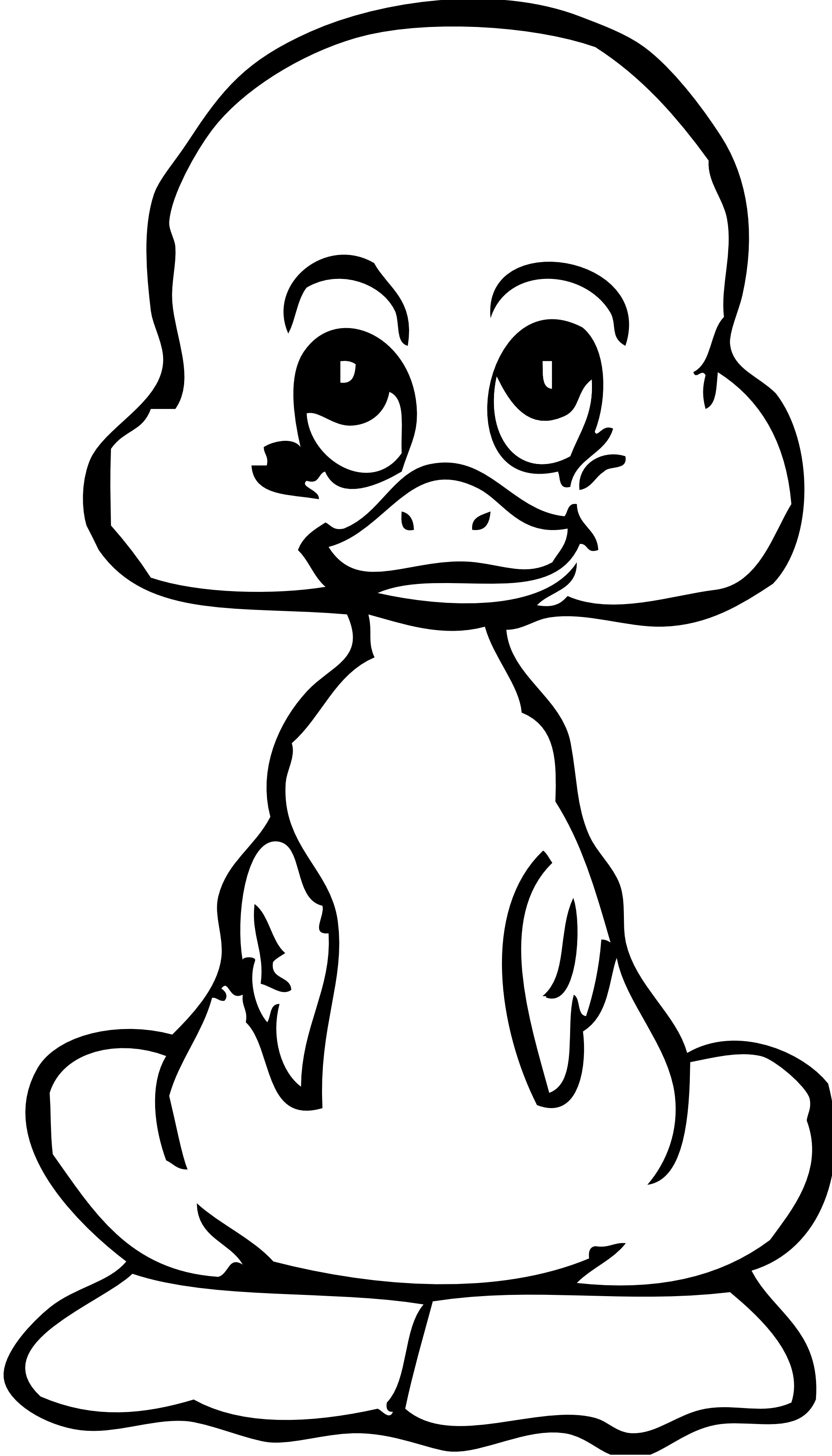 1979x3461 Coloring pages Clipart duck