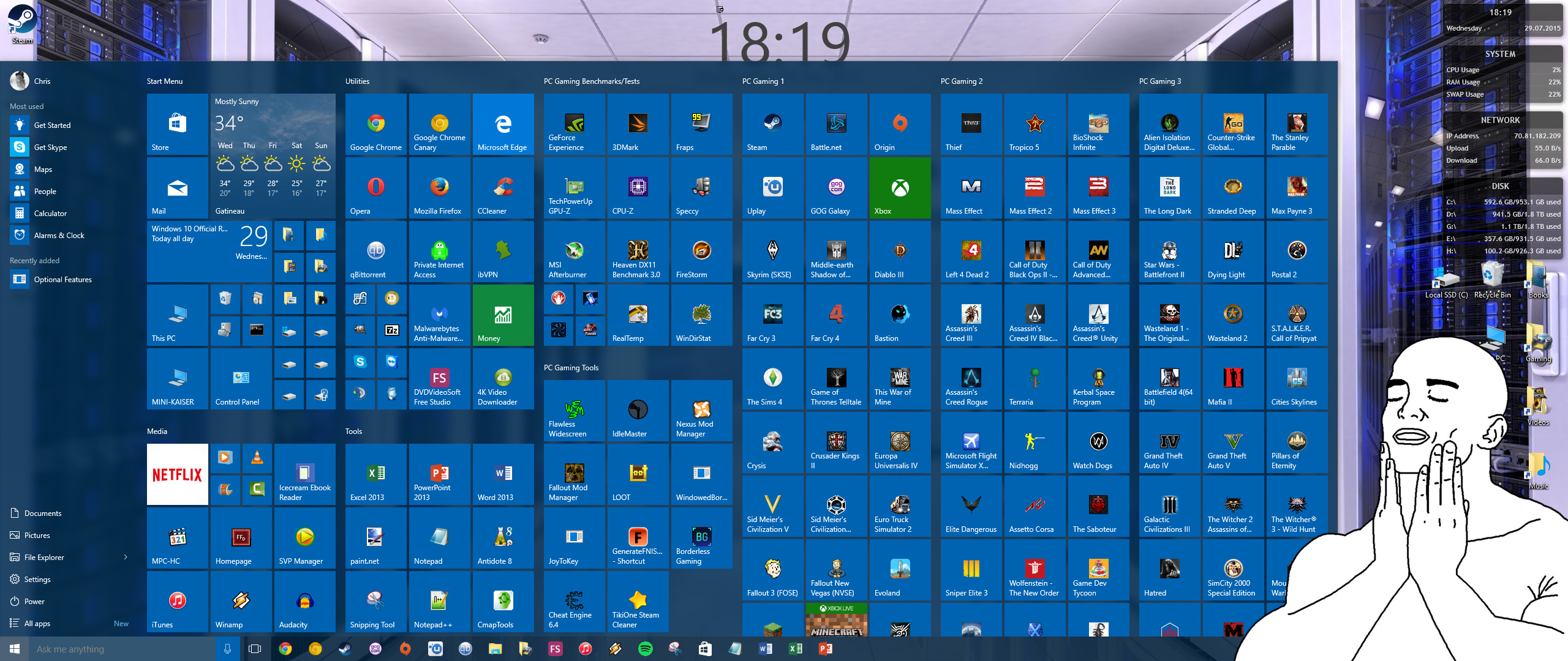 2560x1080 ScreenshotGlorious Windows 10 Ultrawide Monitor Real Estate ...