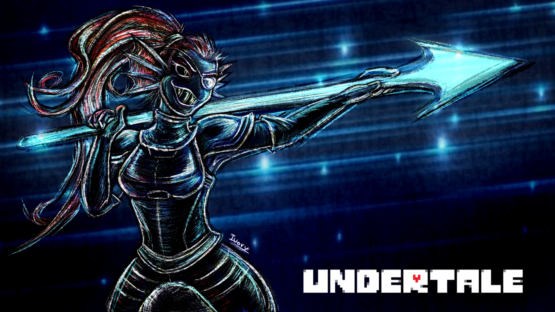 1920x1080 ... Undyne: The heroine that NEVER gives up -Undertale by Blakmy