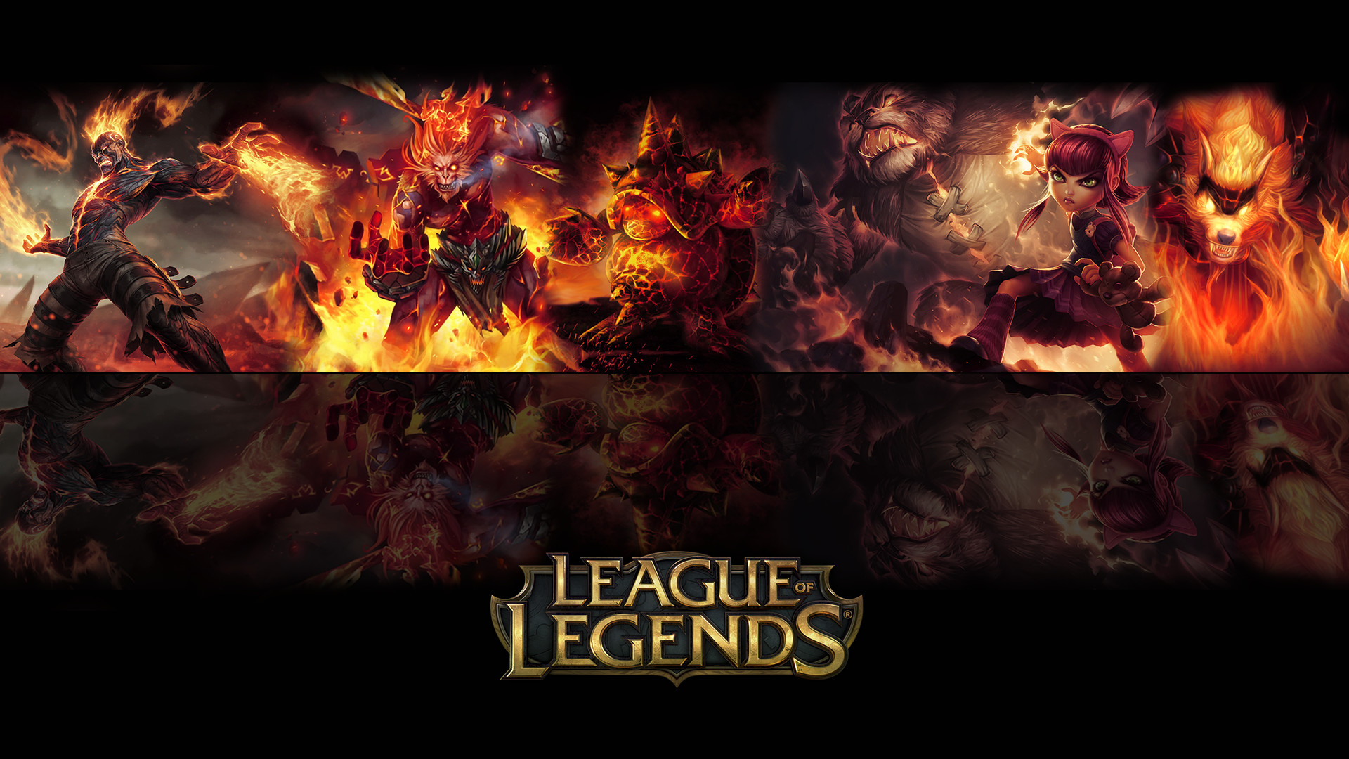 1920x1080 ... League of legends Fire Wallpaper by ViciousBlue