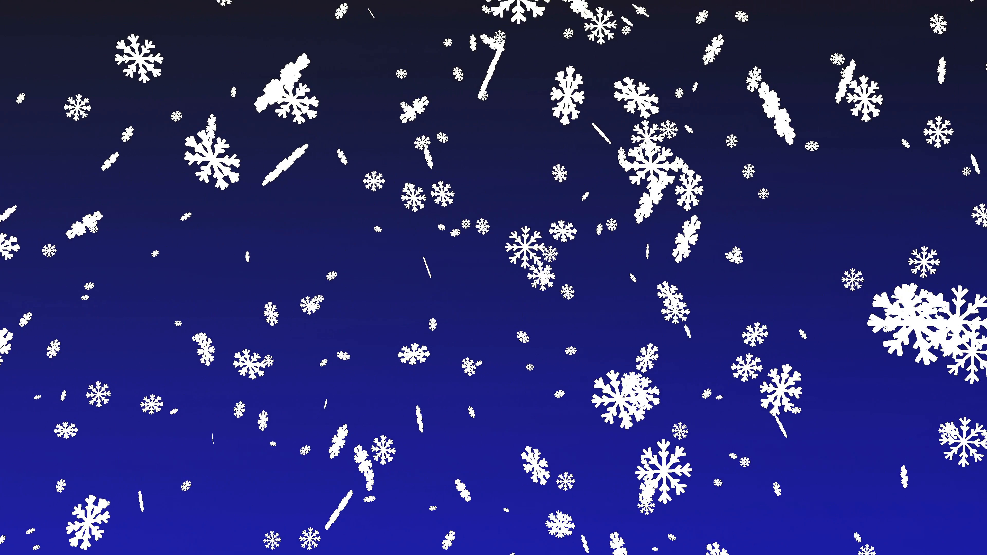 3840x2160 Decorative blue Christmas background with snowflake