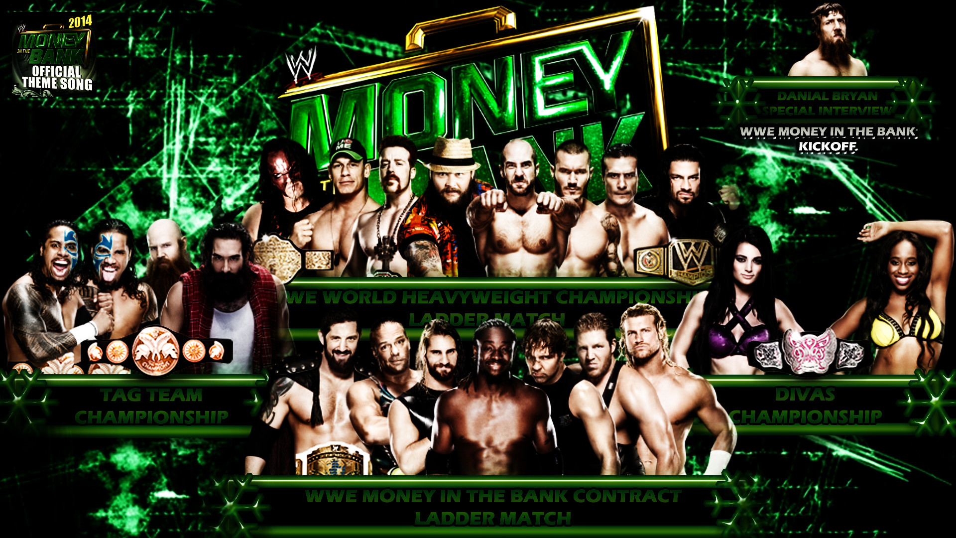 1920x1080 Money In The Bank 2014 Match Card