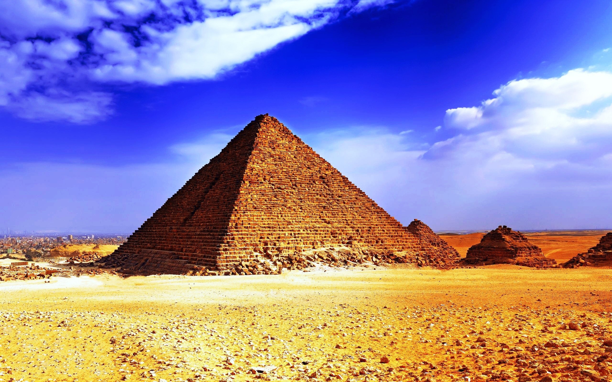 2560x1600 pyramid Pyramids Of Giza Nature Architecture Desert Sunset 2560Ã1600
