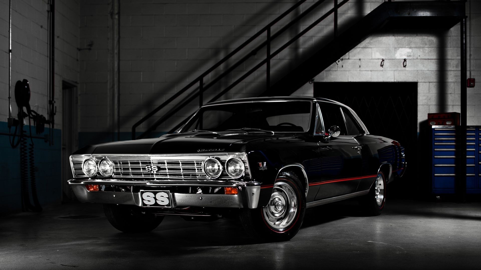 1920x1080 ...  American Cars Black Chevelle Chevrolet SS Classic Muscle |  WallDev