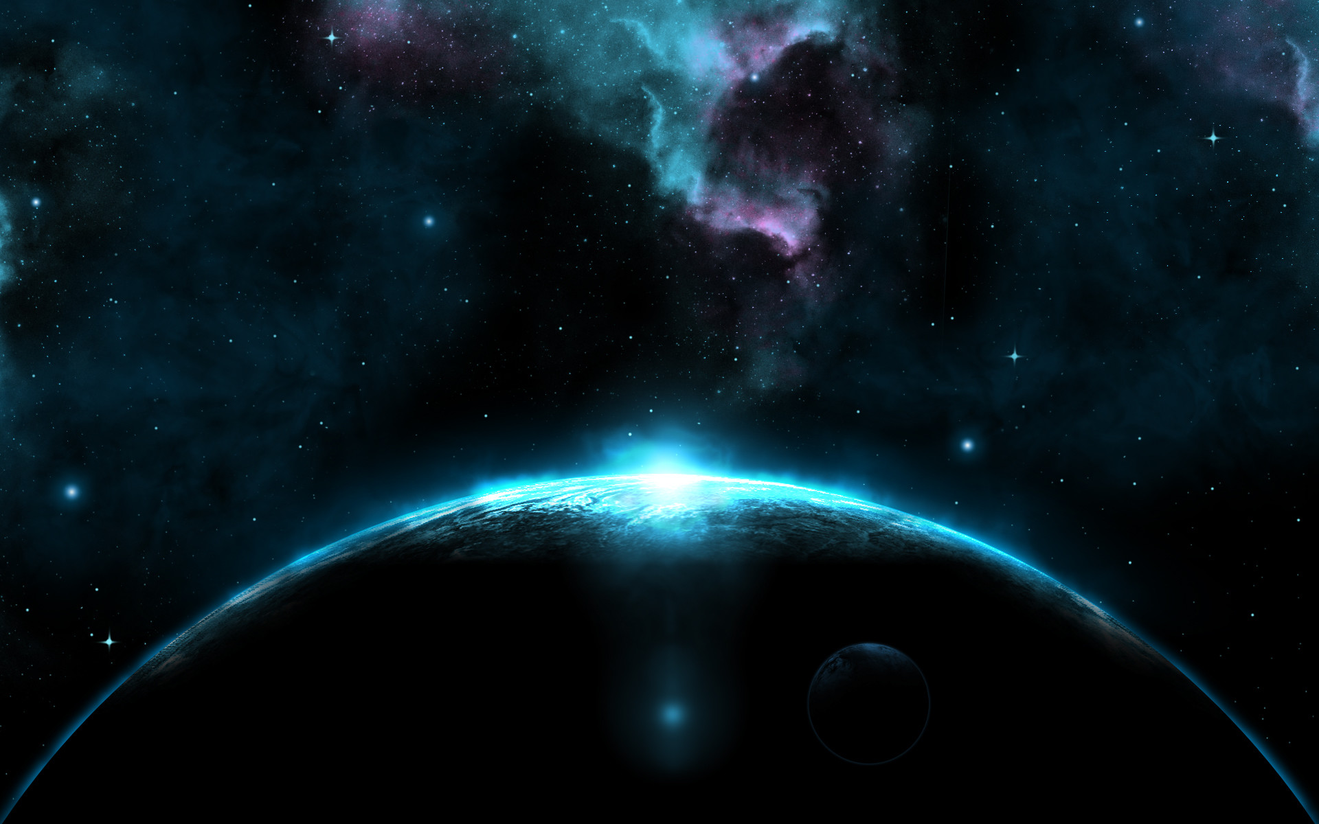 1920x1200 Giant Dark Blue Planet HD Wallpapers