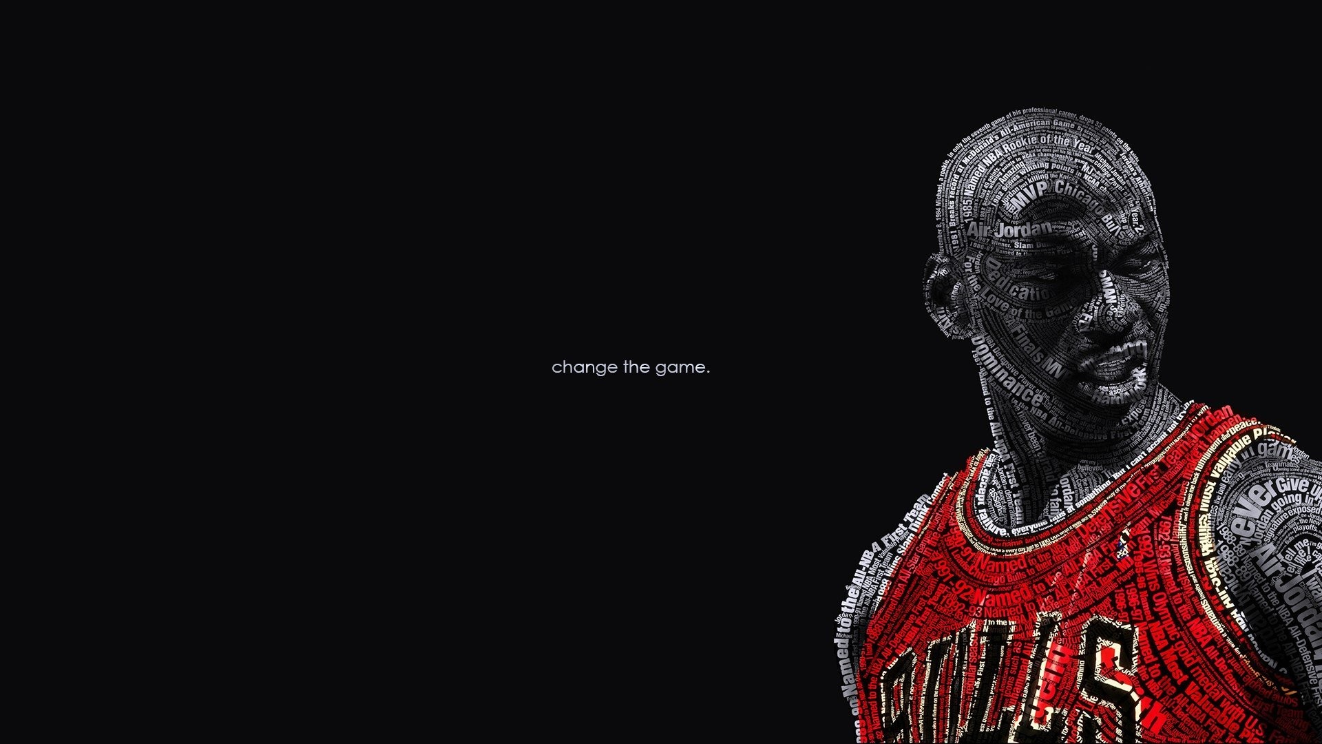 1920x1080 Basketball Black Background Change Chicago Bulls Michael Jordan NBA Text  Typography Wall