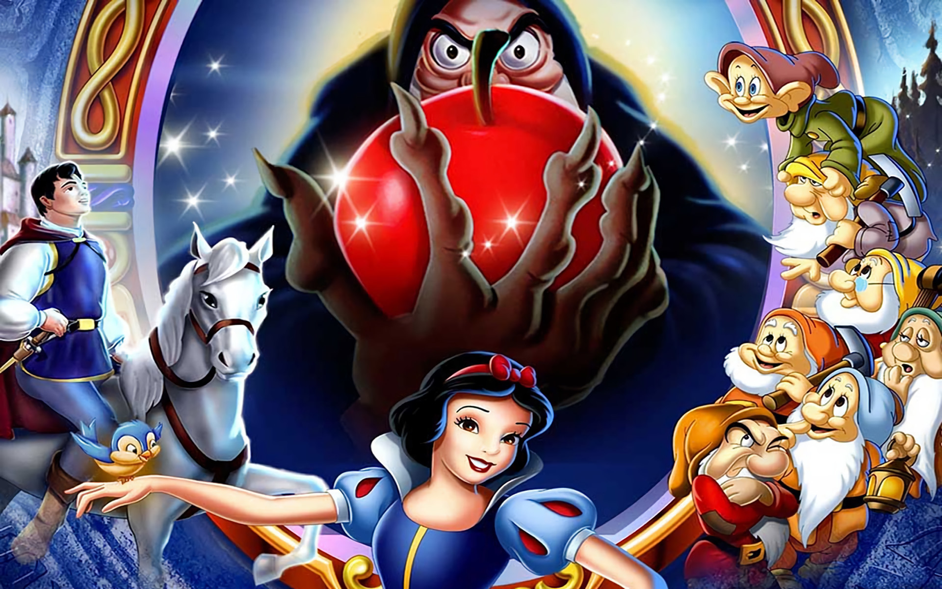 Wallpaper Disney Snow White and the Seven Dwarfs Cartoons